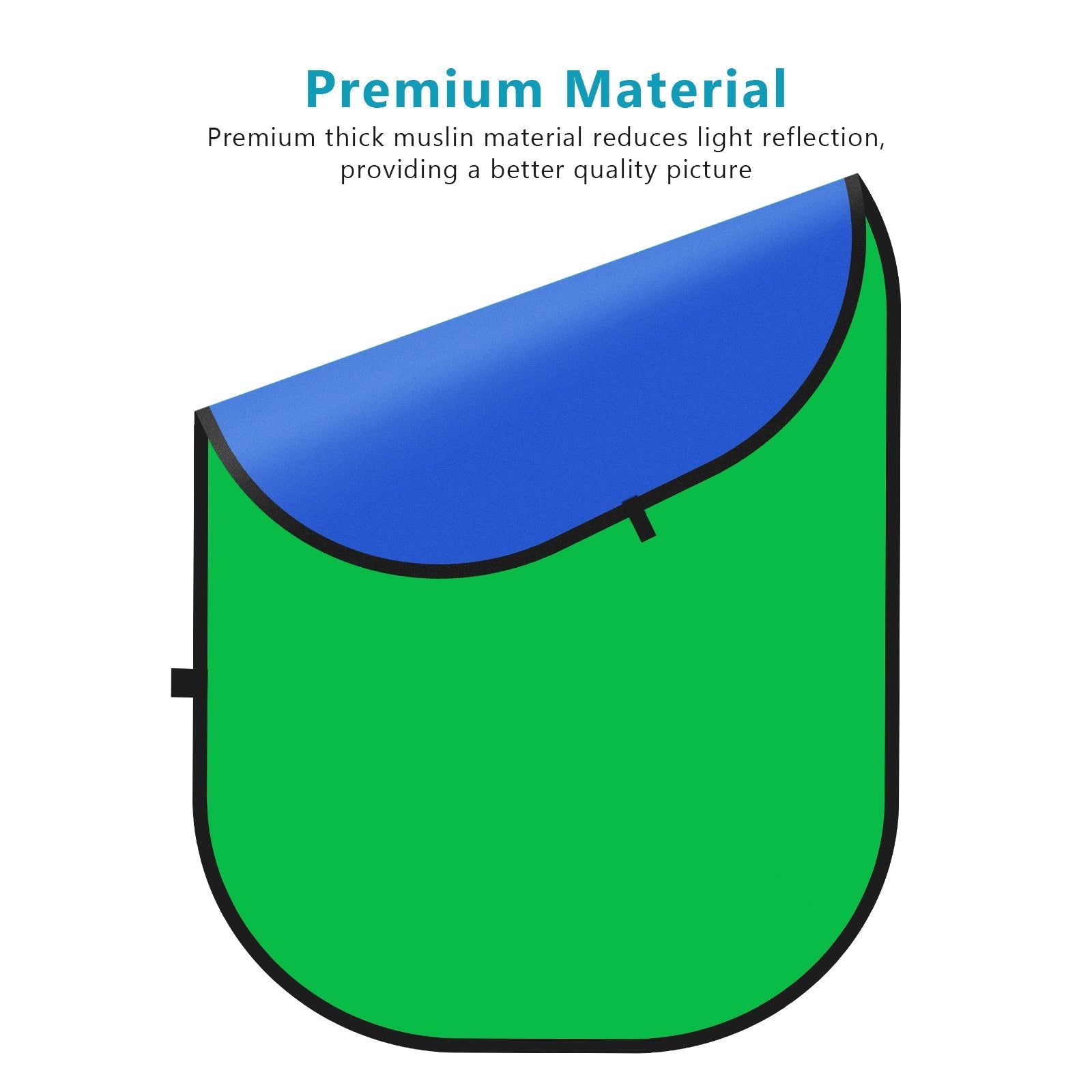 NEEWER 1.5x2m / 5x7ft 2-in-1 Collapsible Backdrop (Blue&Green)