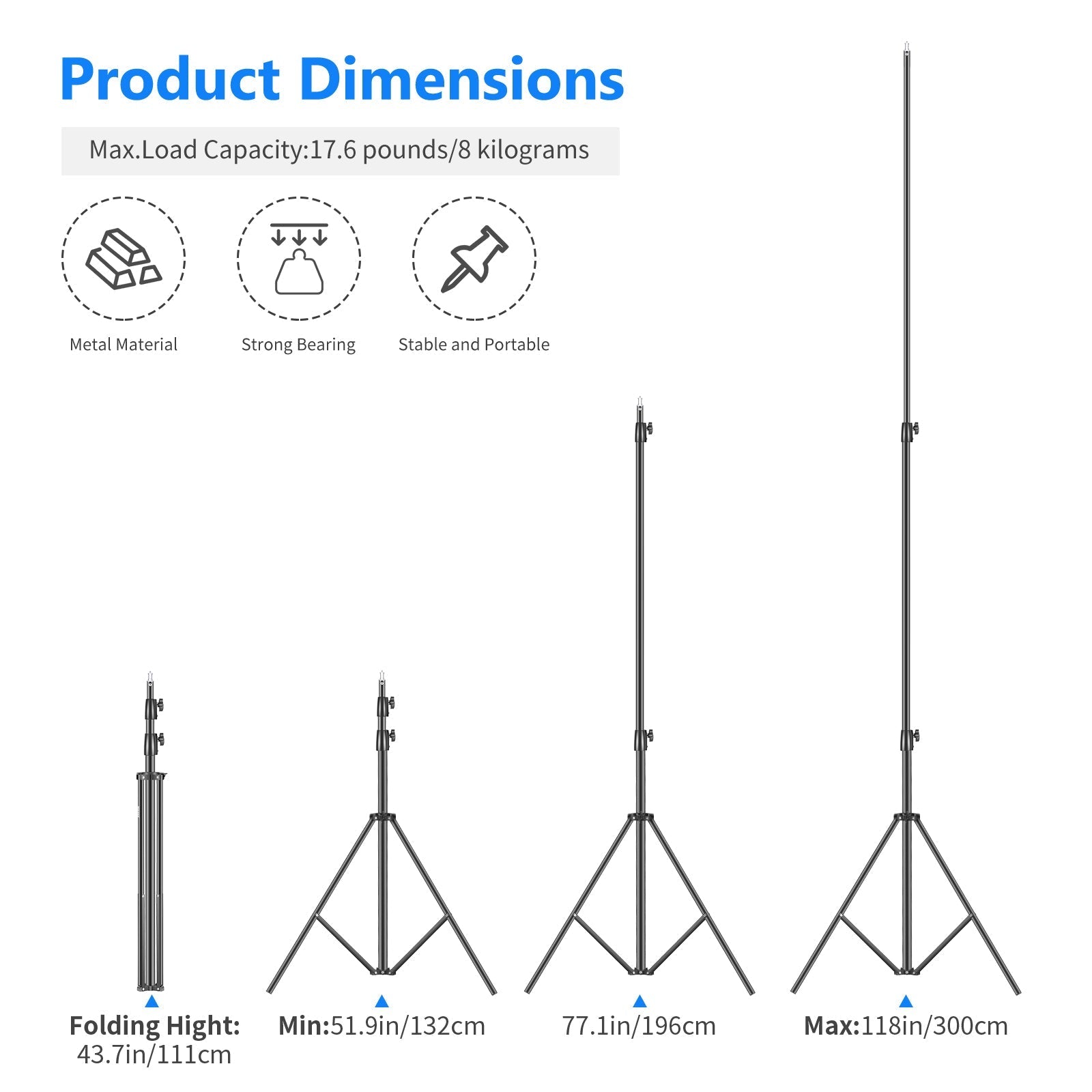 NEEWER ST-300 300cm Photography Light Stand
