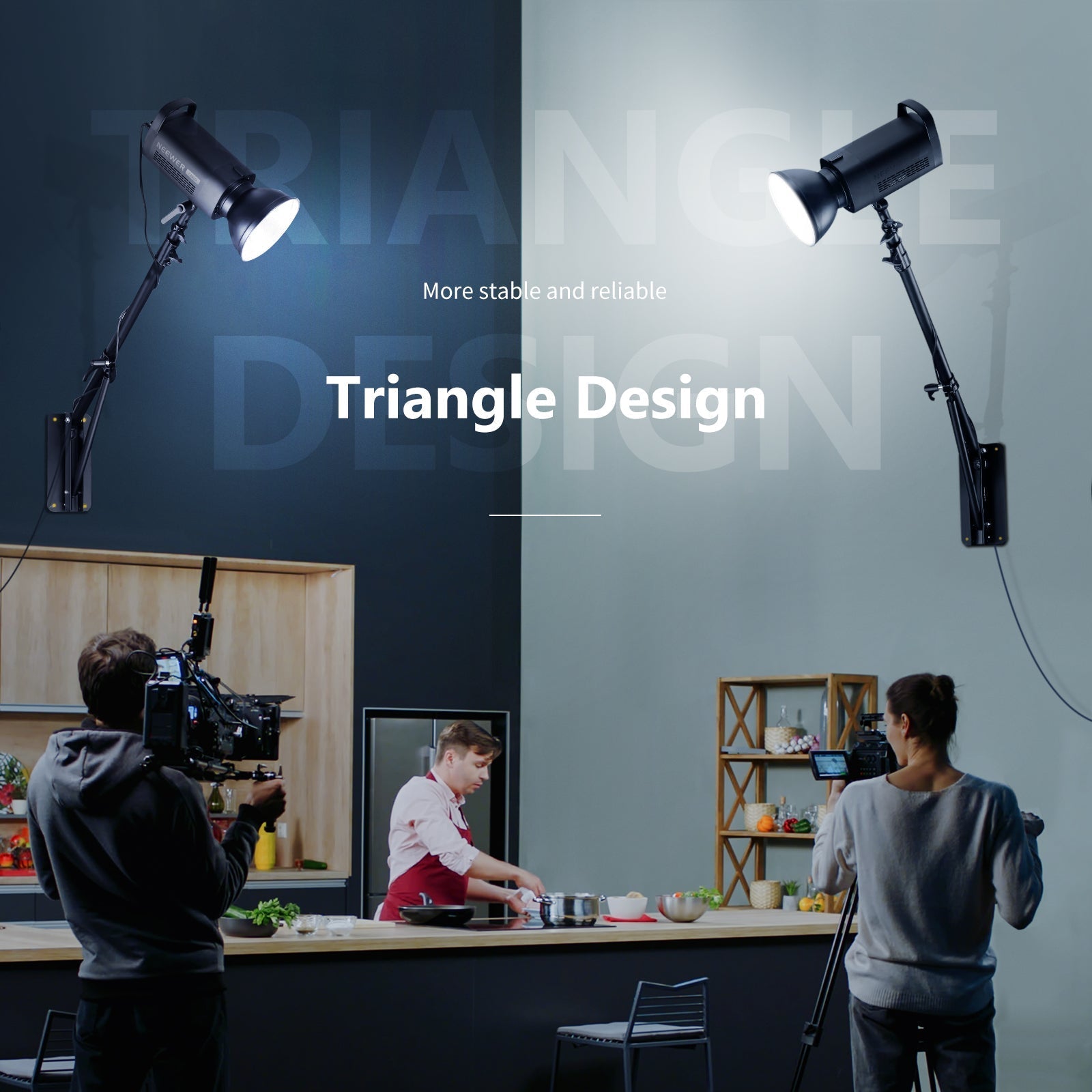 NEEWER 180cm Triangle Wall Mounting Boom Arm