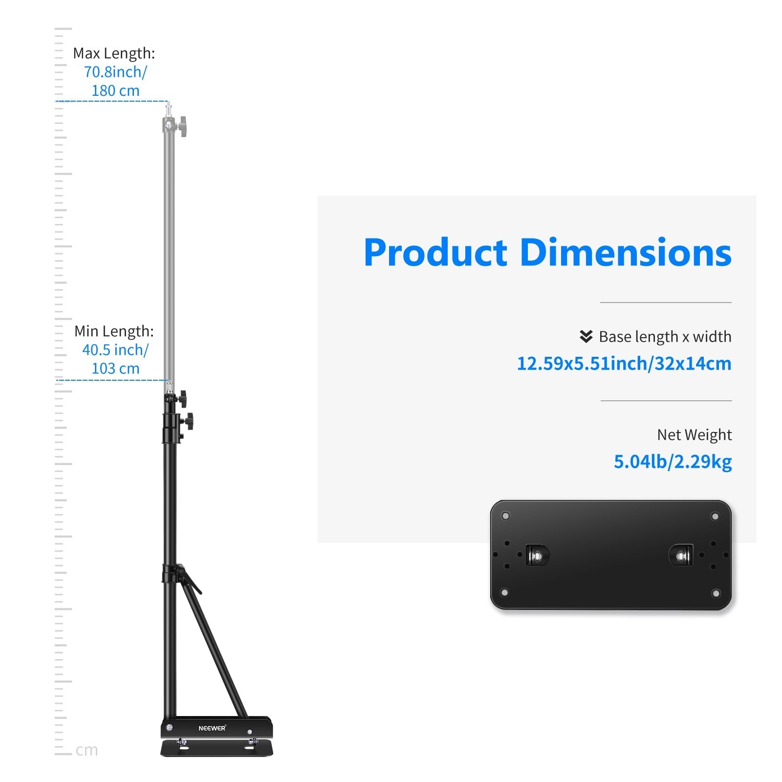 NEEWER 180cm Triangle Wall Mounting Boom Arm