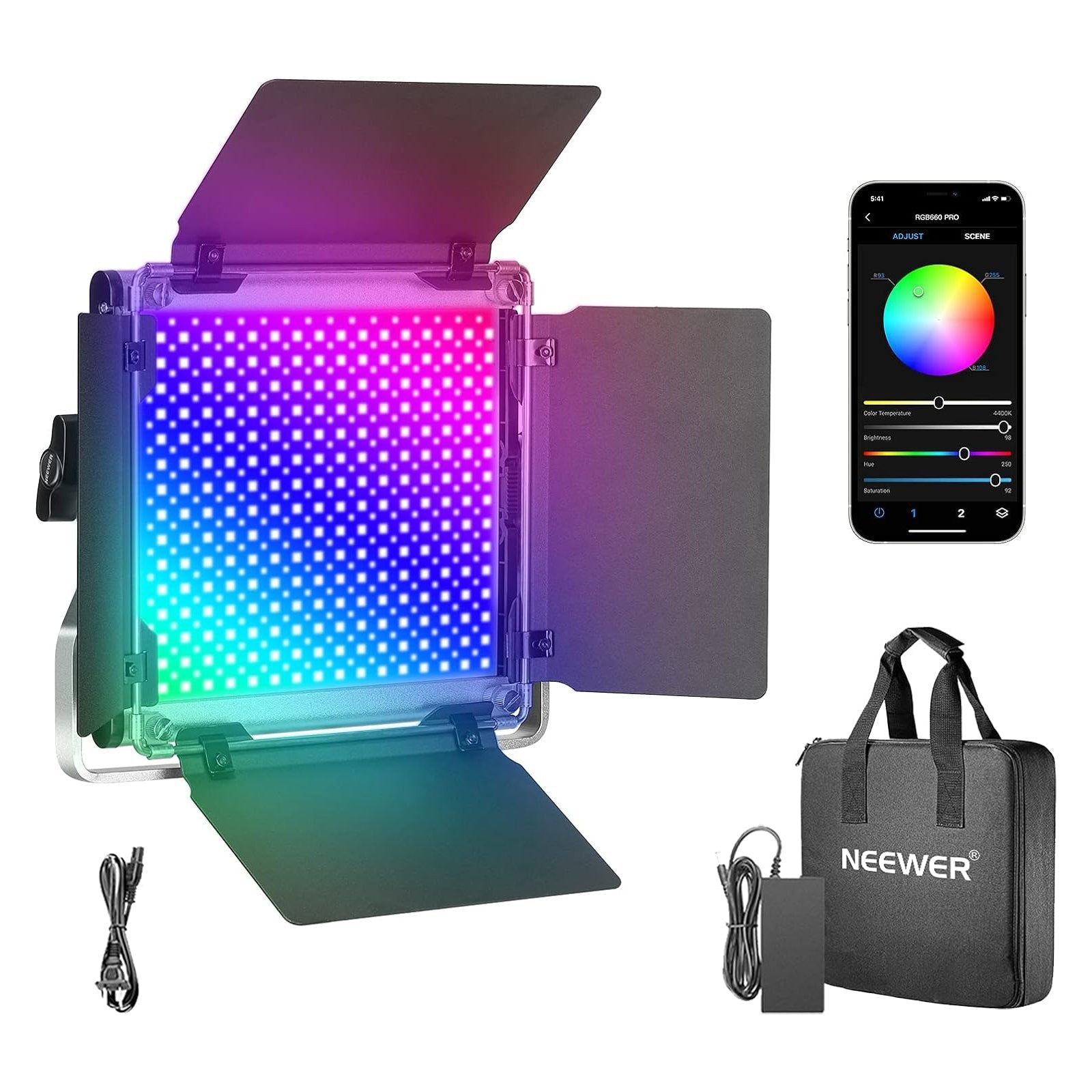 NEEWER Upgraded RGB660 PRO II LED Video Light