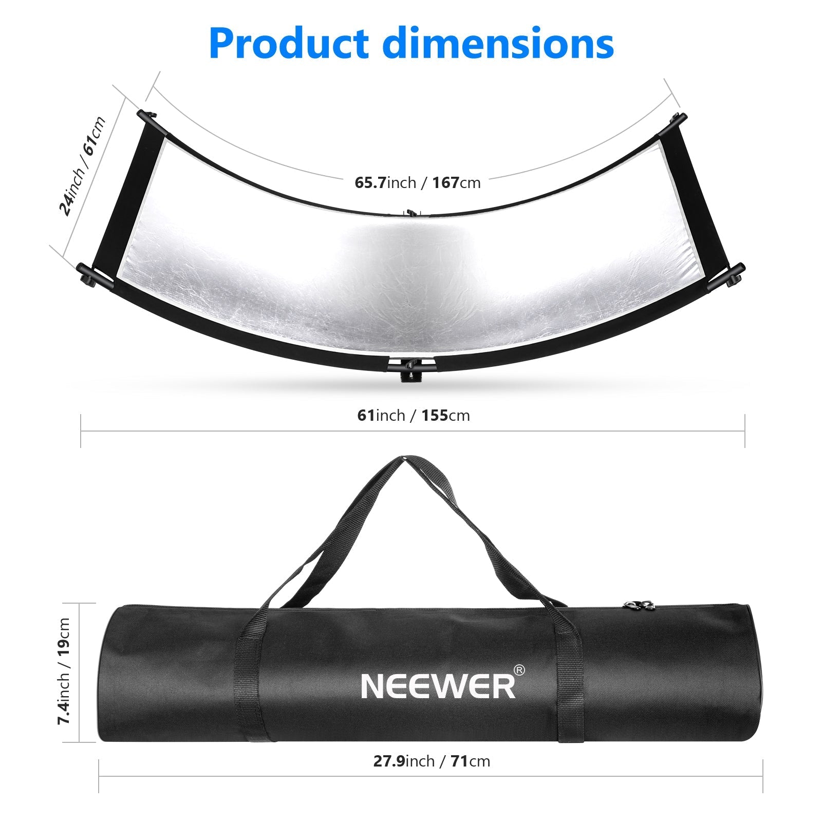 NEEWER Clamshell Light Reflector Diffuser