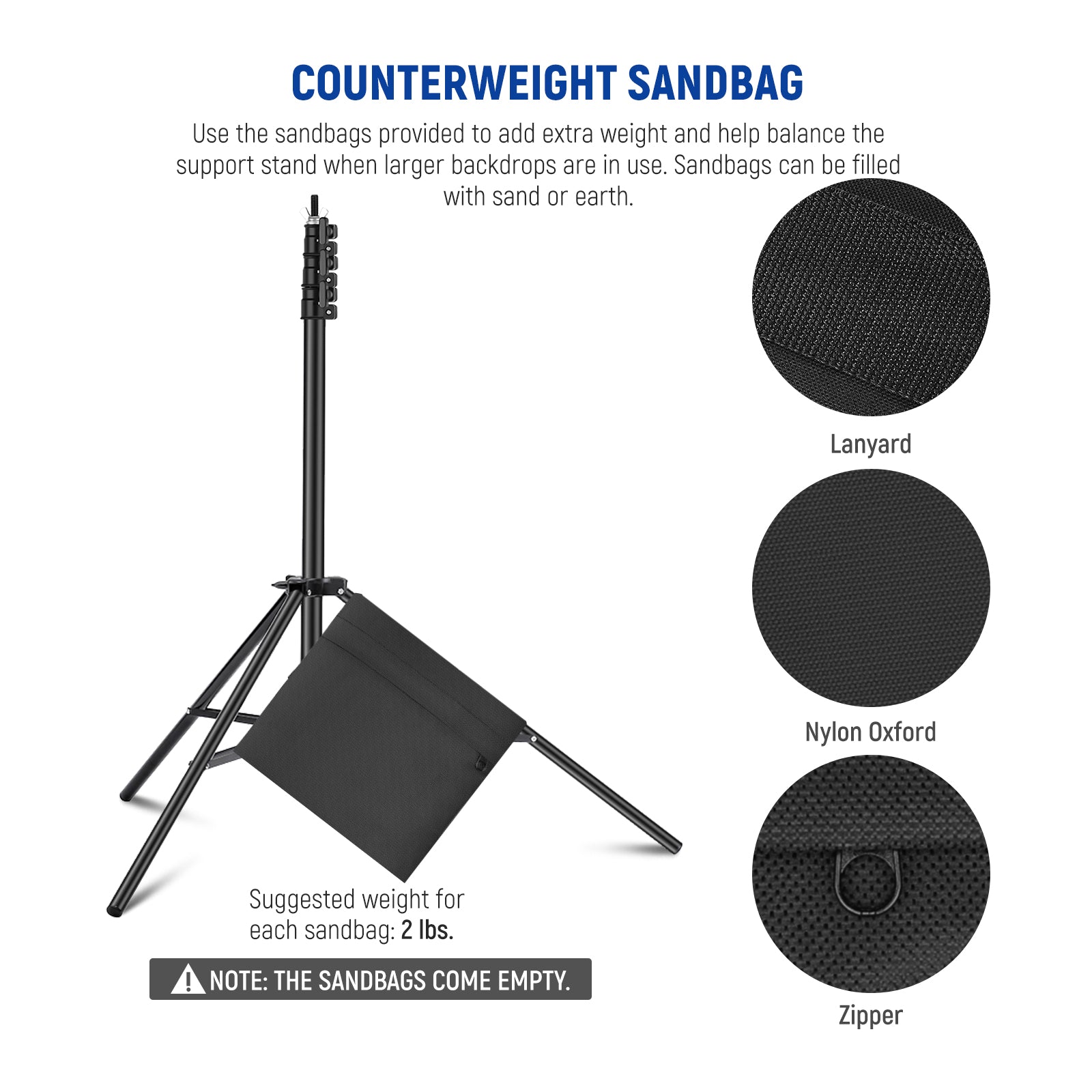 NEEWER 2.6x3m / 10x8.5ft Adjustable Backdrop Stand Kit