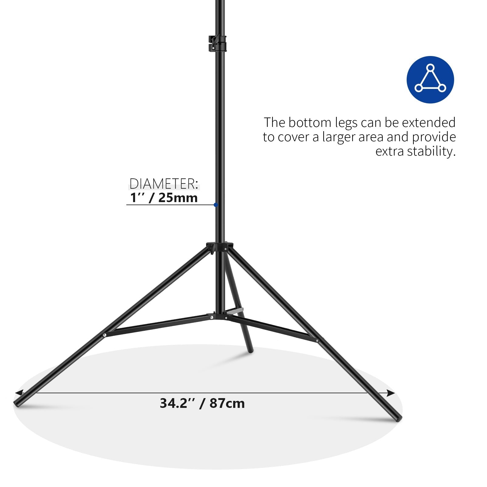 NEEWER 2.6m / 8.5ft T-Shape Background Support Stand Kit