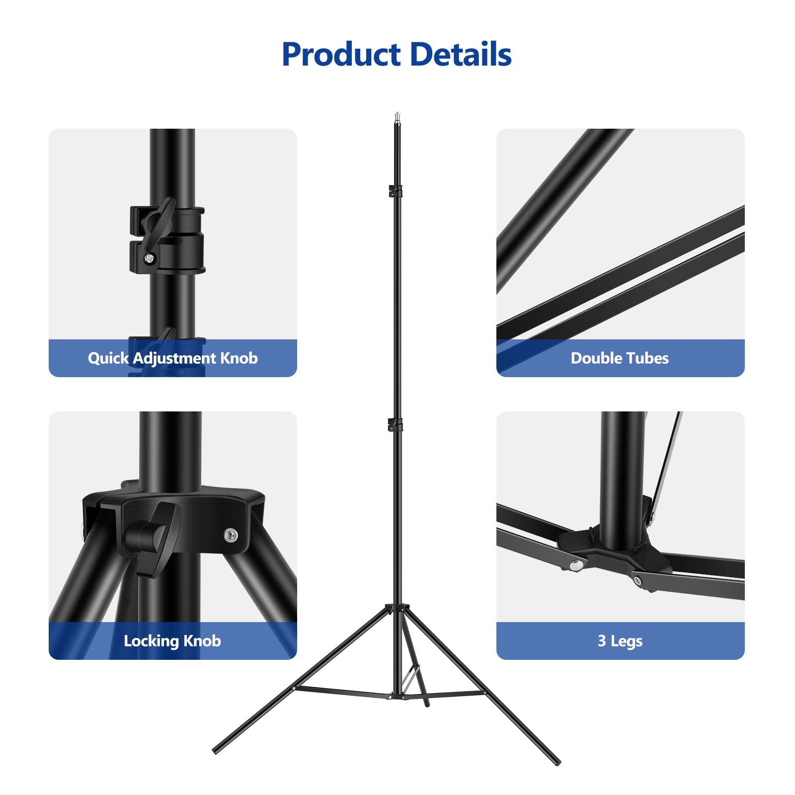 NEEWER 2.6m / 8.5ft T-Shape Background Support Stand Kit