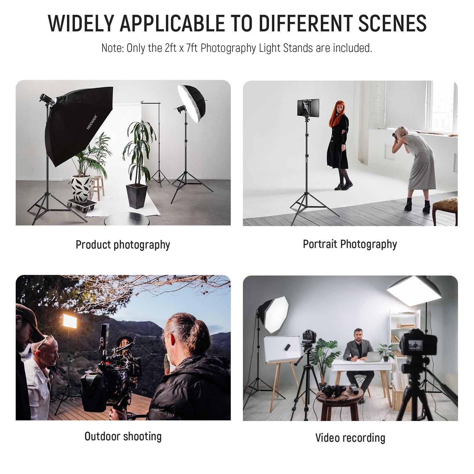 NEEWER ST210 2 Pack 210cm Photography Light Stand