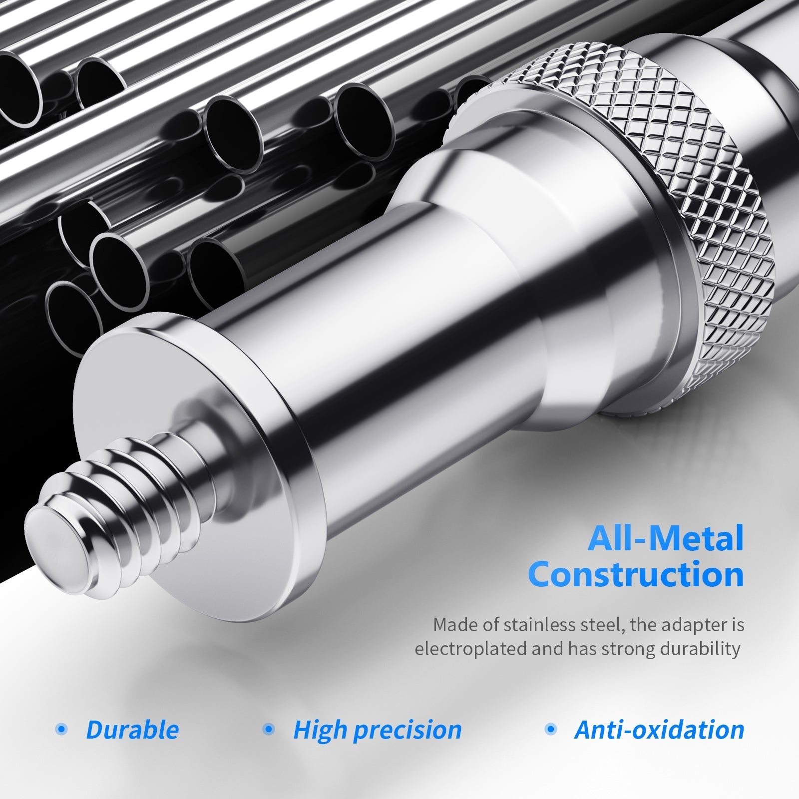 NEEWER ST23 3 Pack Standard 1/4” to 3/8” Metal Male Converter Threaded Screw Adapter