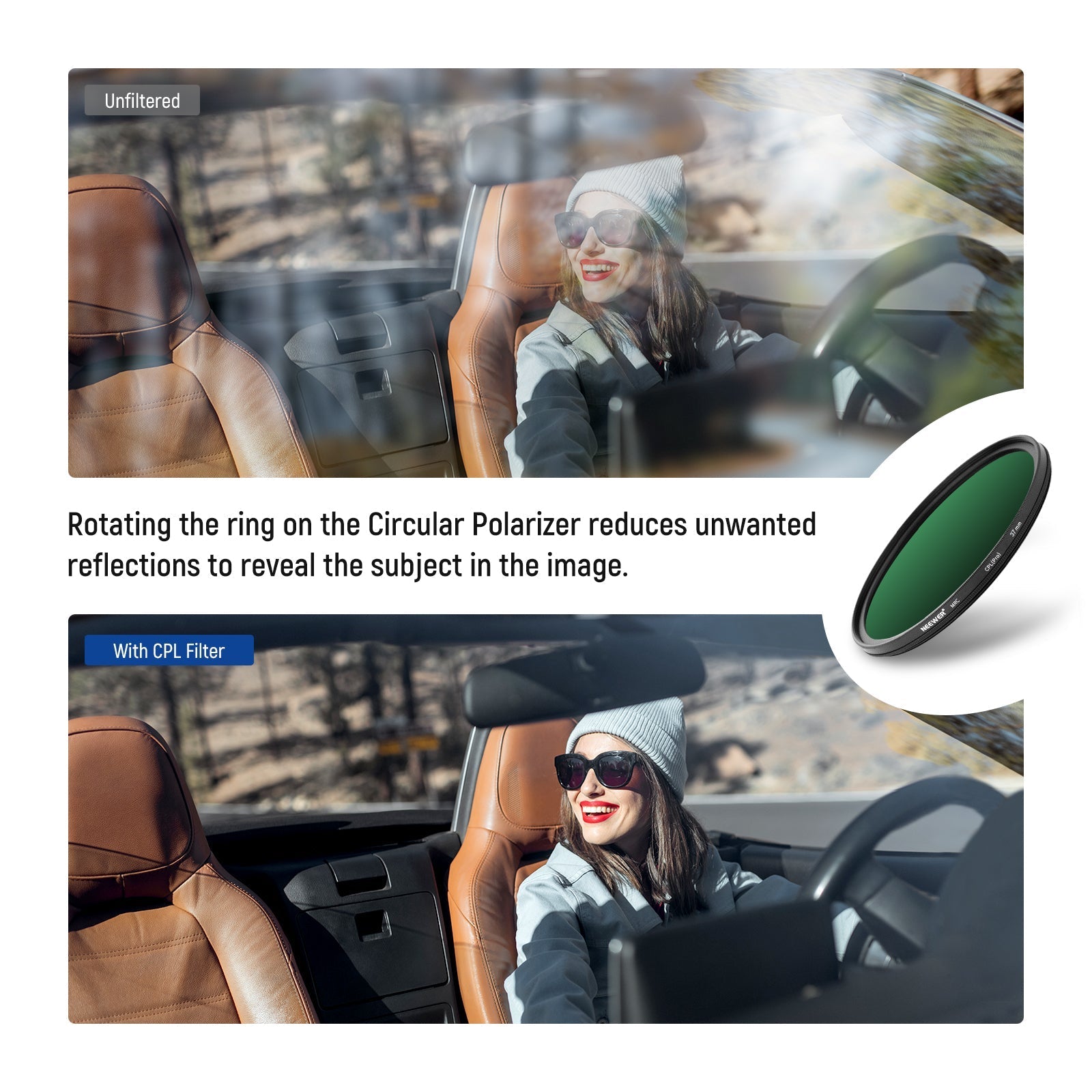 NEEWER Polarizer CPL Lens Filter