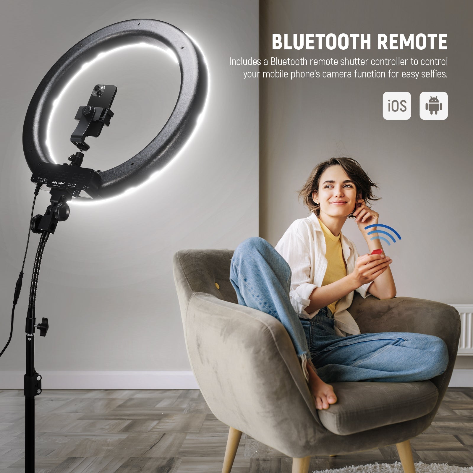 NEEWER RL-18 18 Inch 55W LED Ring Light Kit