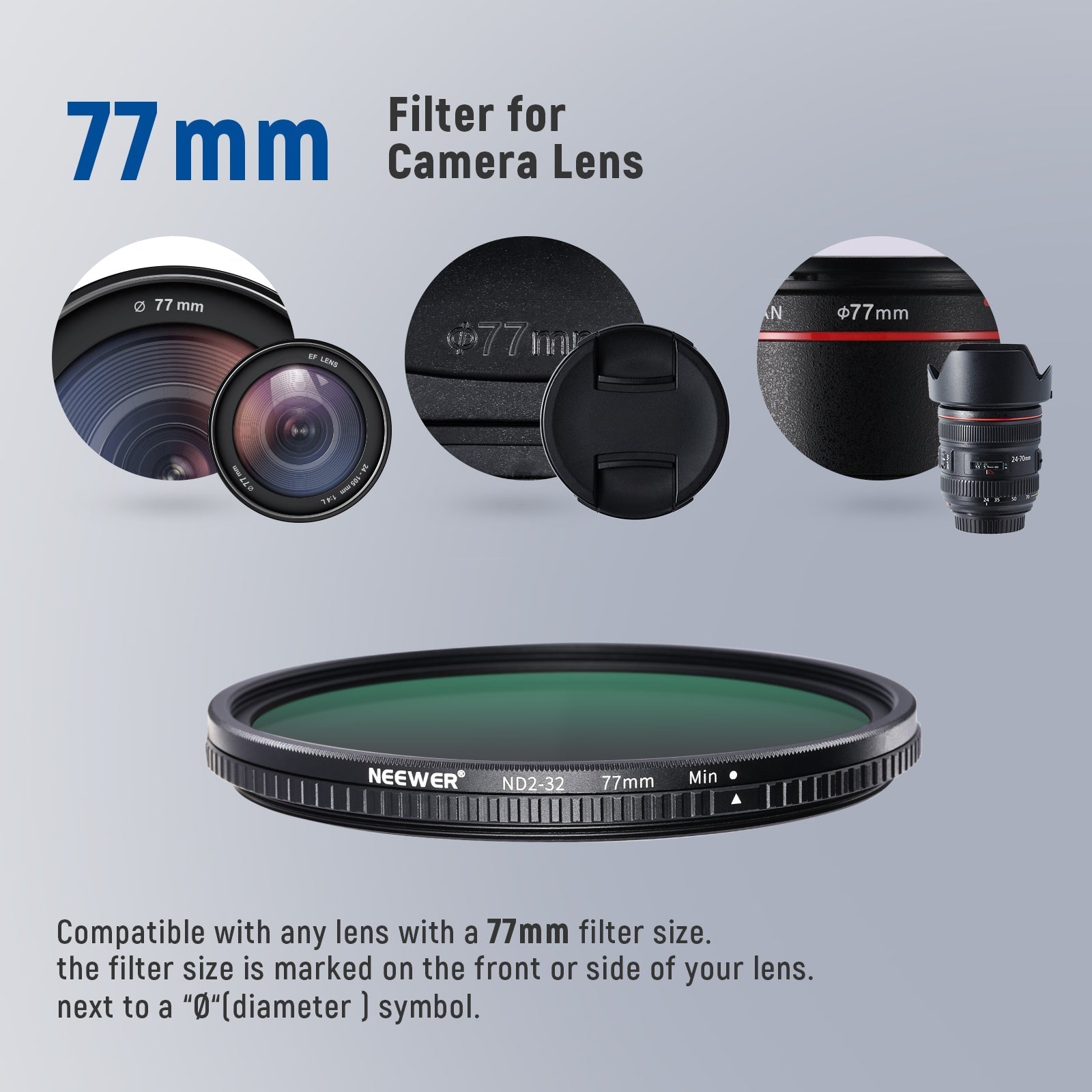 NEEWER ND2-ND32 Variable ND Filter