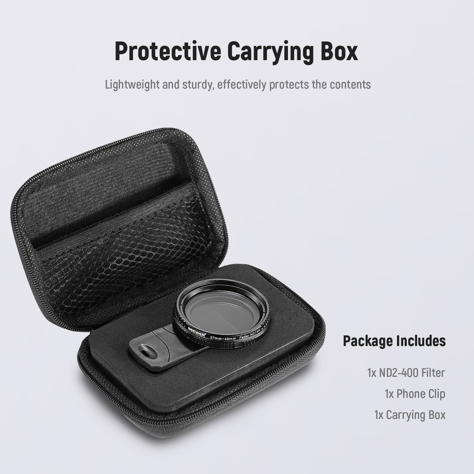 NEEWER FL-37 37mm Clip On ND2-ND400 Phone Camera Lens Filter Kit