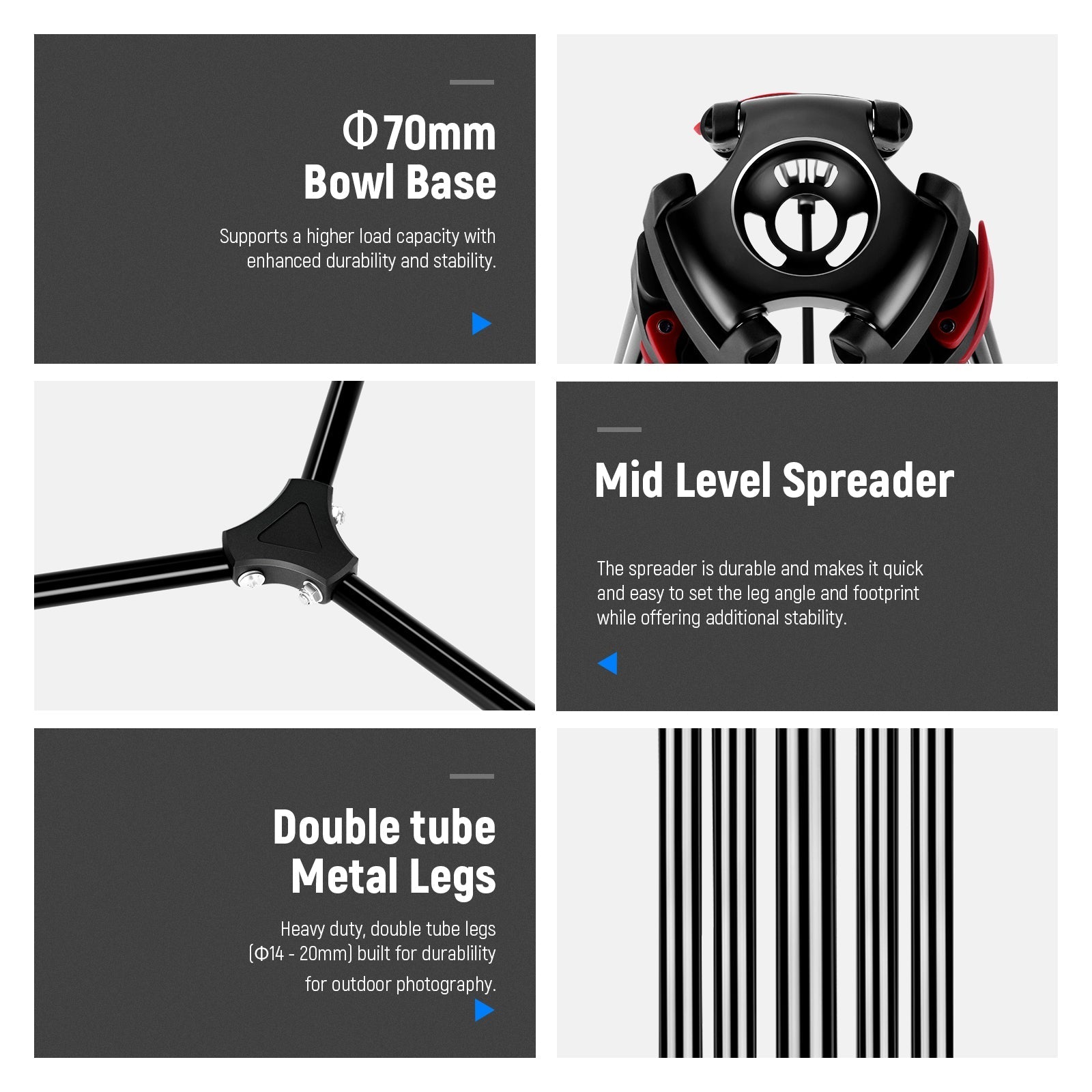 NEEWER TP-M200 79" Heavy Duty Video Tripod