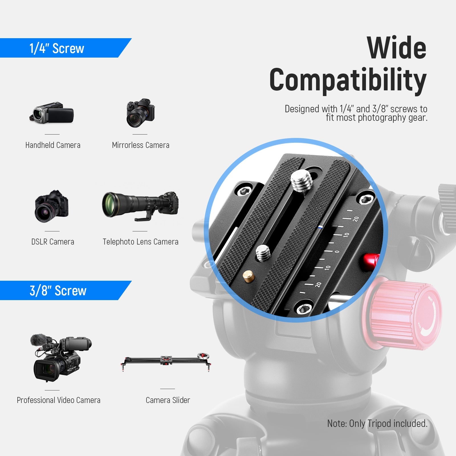 NEEWER TP-M200 79" Heavy Duty Video Tripod