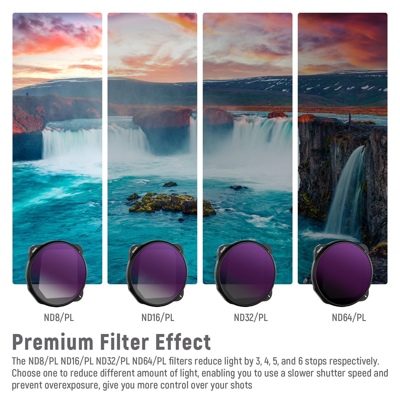 NEEWER FL-DJ11 4-Pack ND Filter Set for DJI Mavic 3