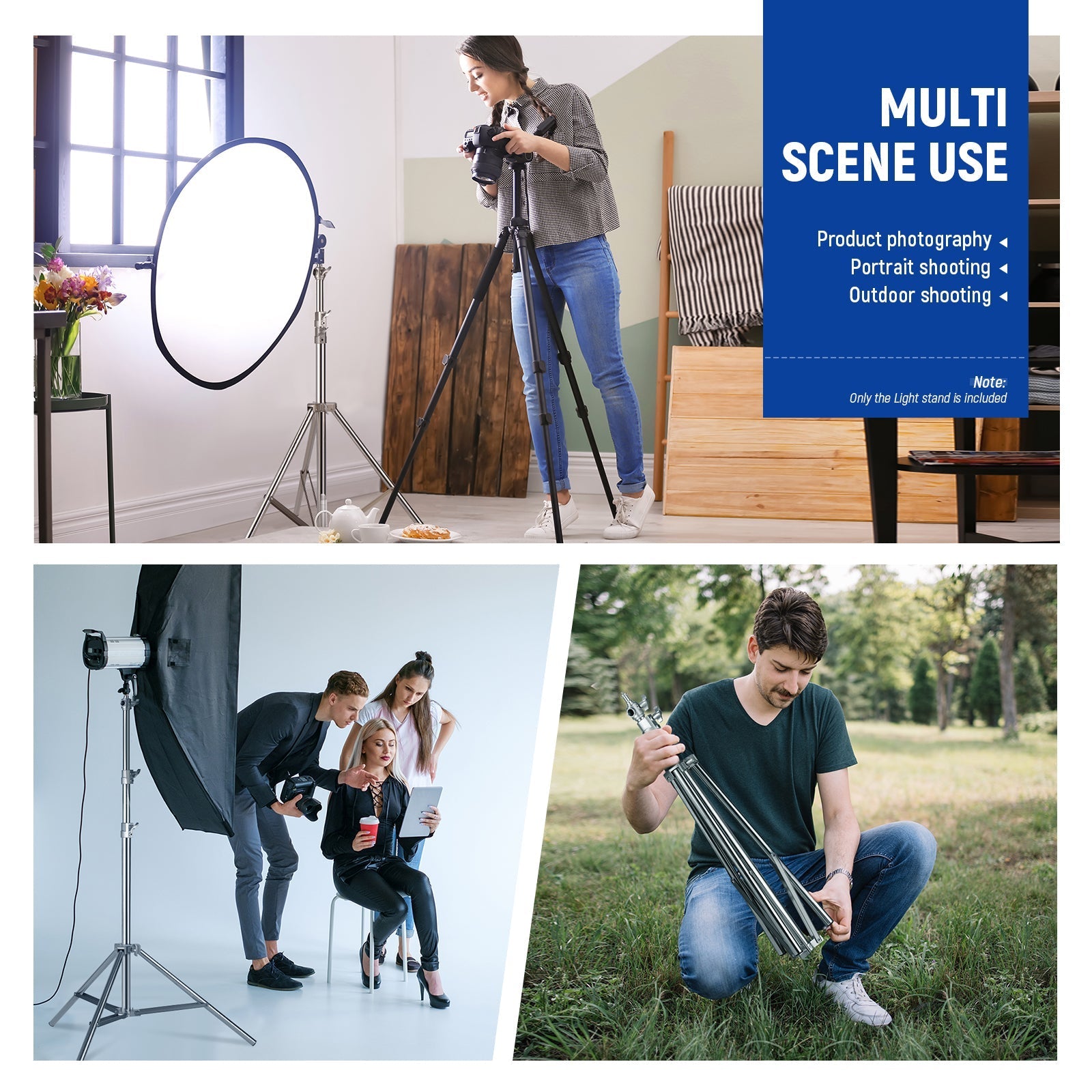 NEEWER Stainless Steel Photography Light Stand