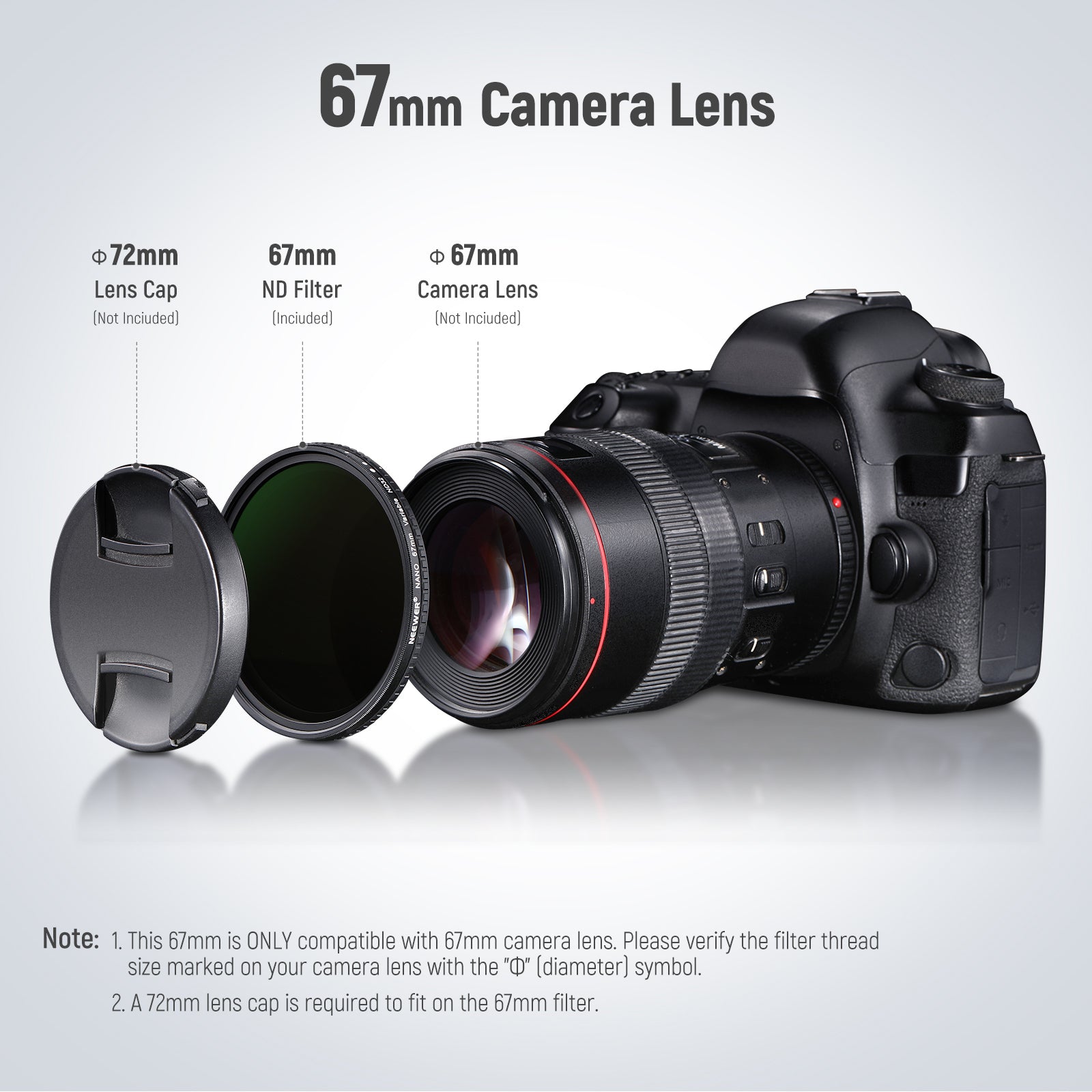 NEEWER Variable FL-ND2-32S Camera Lens ND Filter
