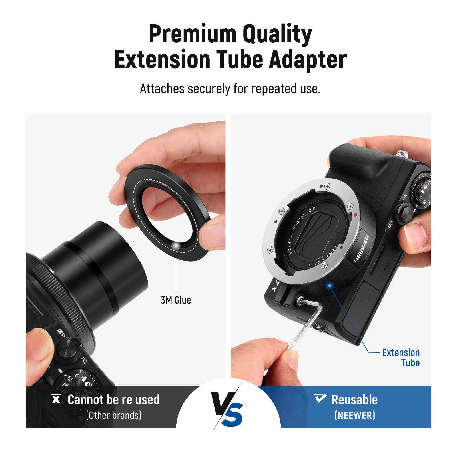NEEWER LS-24 2 in 1 Wide Angle & 10x Macro Additional Lens for Canon G7X Mark III