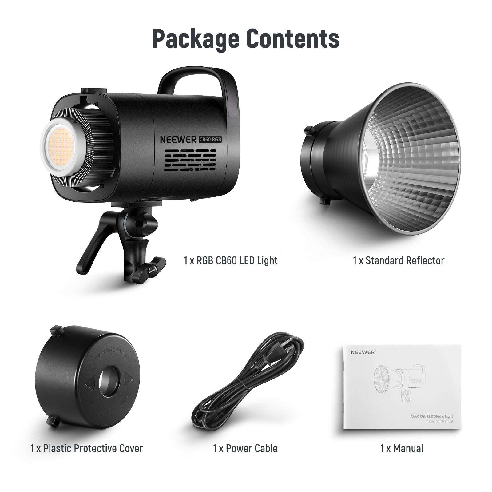NEEWER RGB CB60 70W CRI 97+ LED Video Light