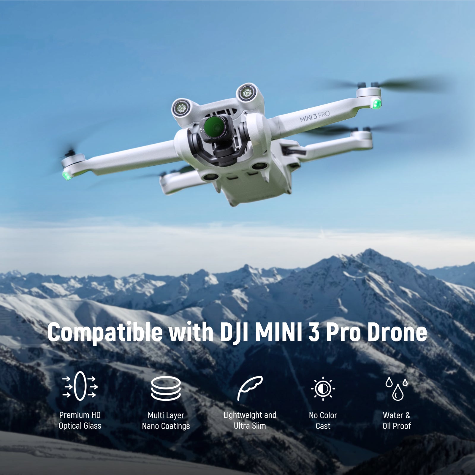 NEEWER FL-DM4 6-Pack Plastic ND Filter Set for DJI Mini 3/Mini 3 Pro