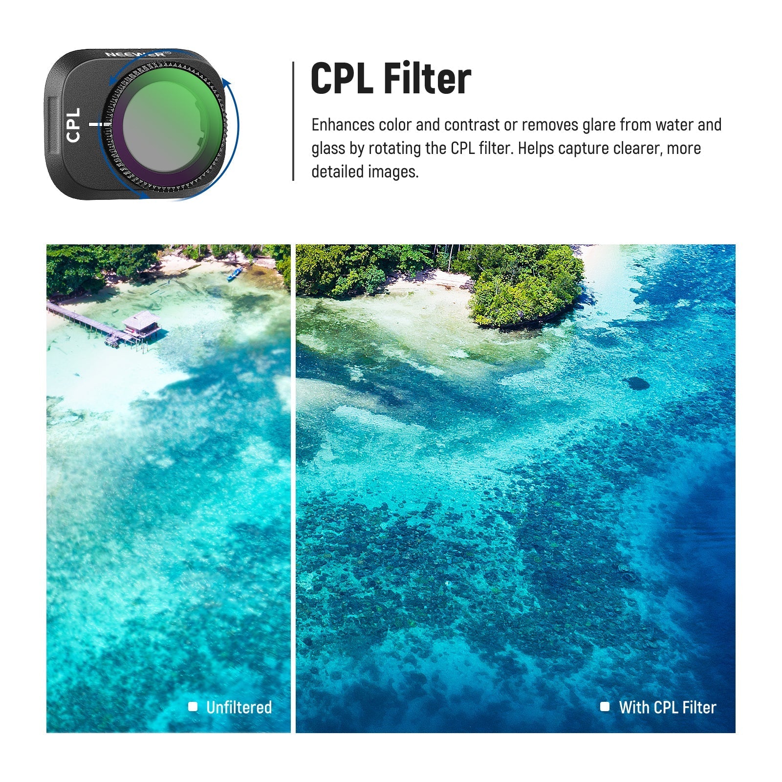NEEWER FL-DM4 6-Pack Plastic ND Filter Set for DJI Mini 3/Mini 3 Pro