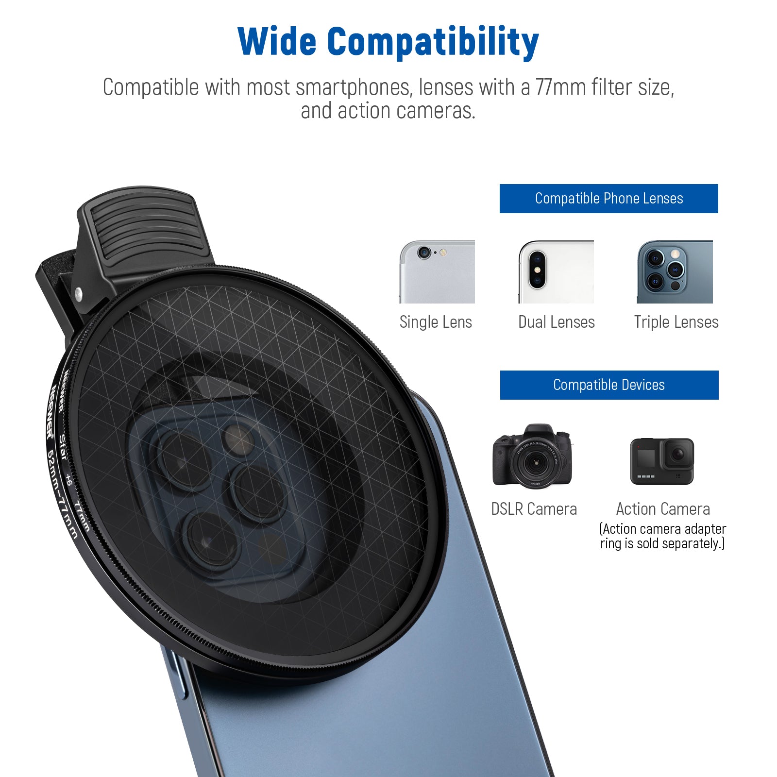 NEEWER Clip On Filters Kit for Phone & Camera