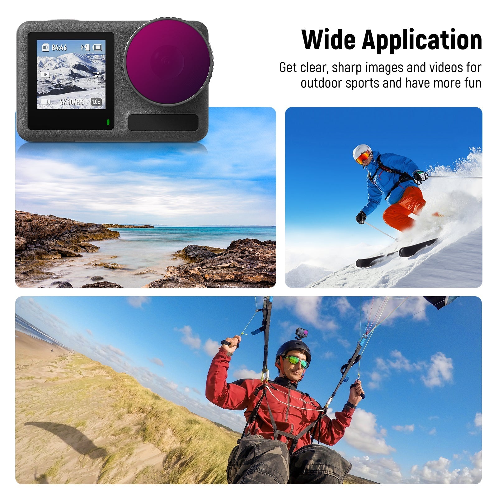 NEEWER FL-A3 5-Pack ND Filter Kit for DJI Osmo Action 3