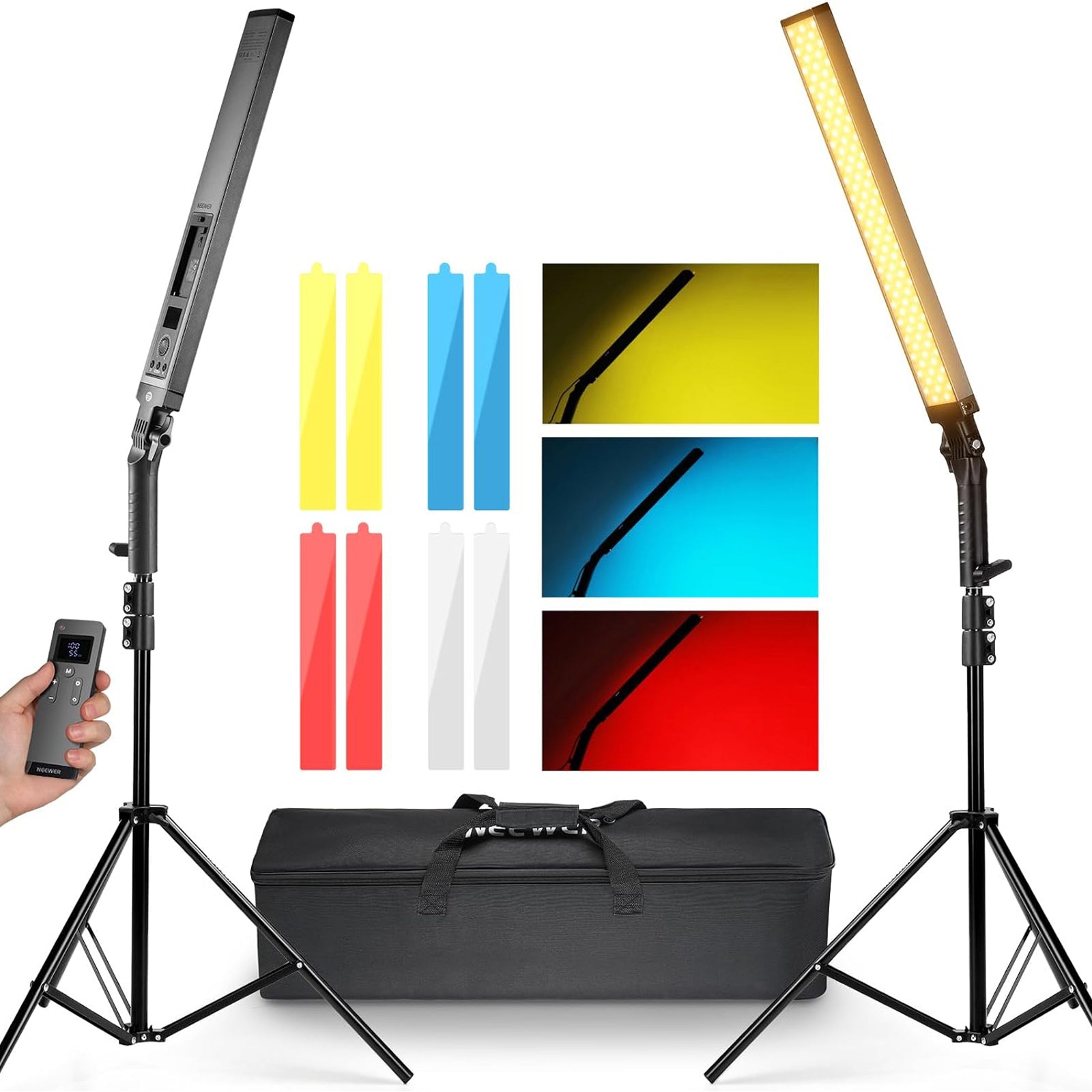 NEEWER BH20B Upgraded 21W LED Video Light Stick Kit