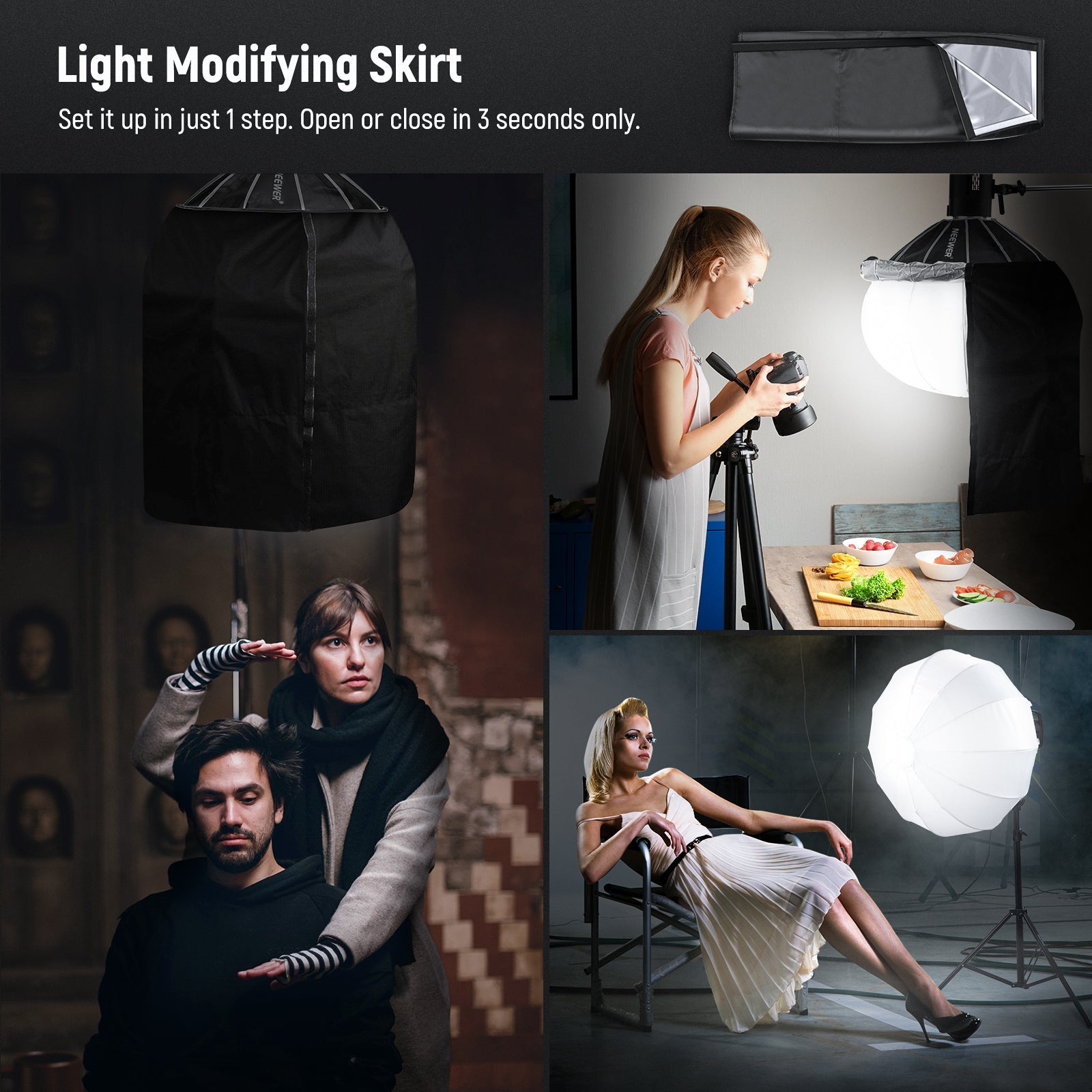 NEEWER NS50L/NS65L/NS90L Lantern Softbox One Step Quick Release