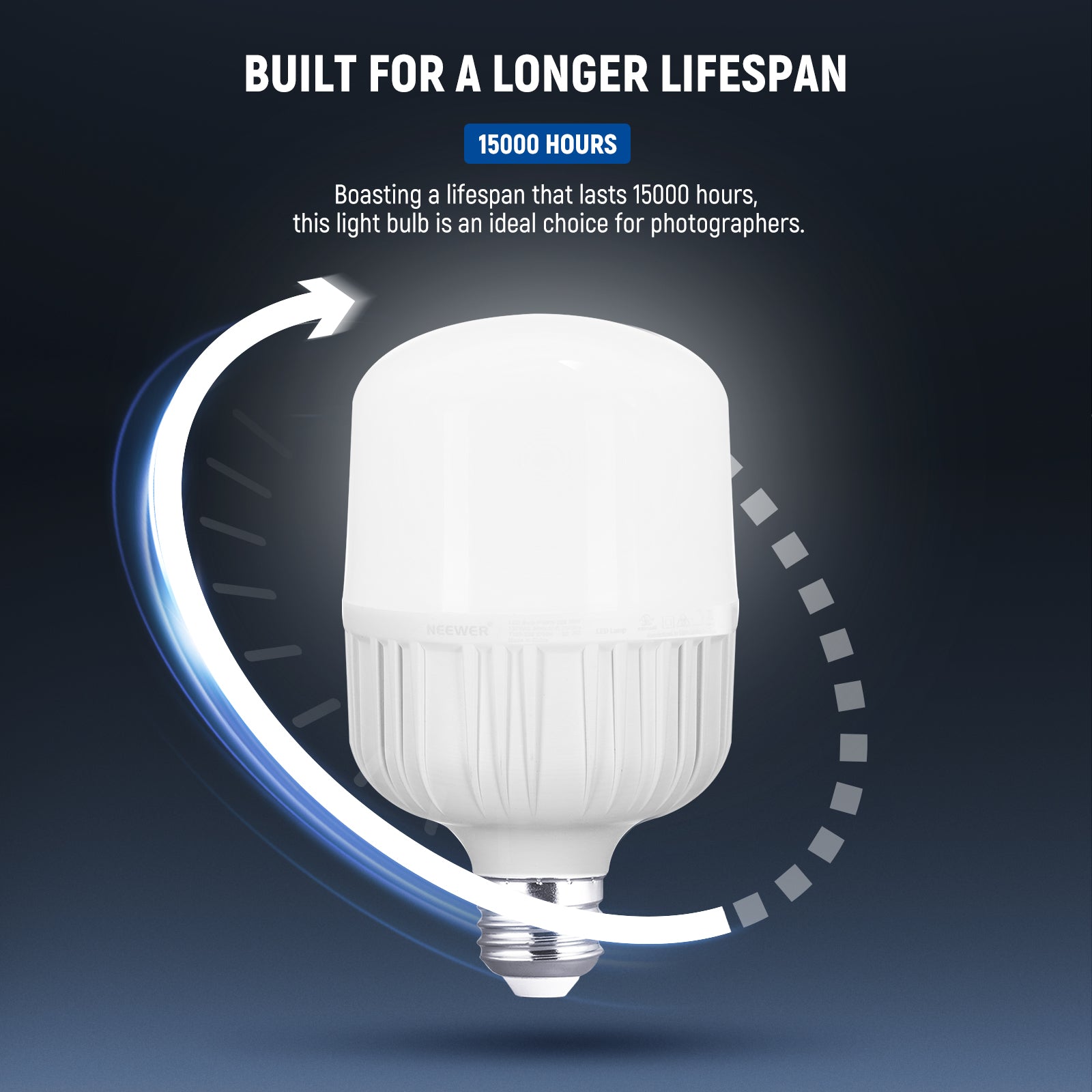 NEEWER T100 2 Packs E26 35W LED Light Bulbs