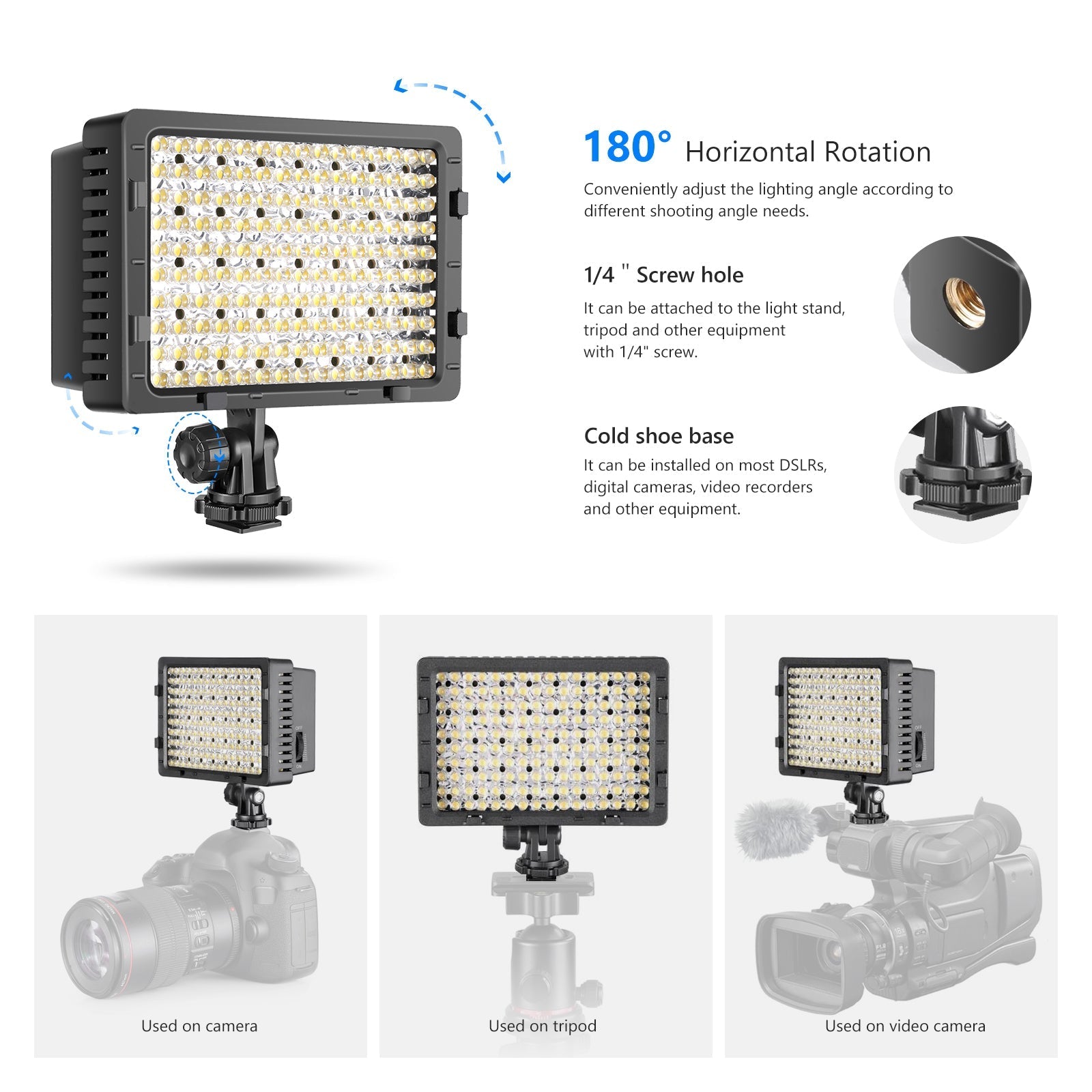 NEEWER CN-160 LED Dimmable Panel Light