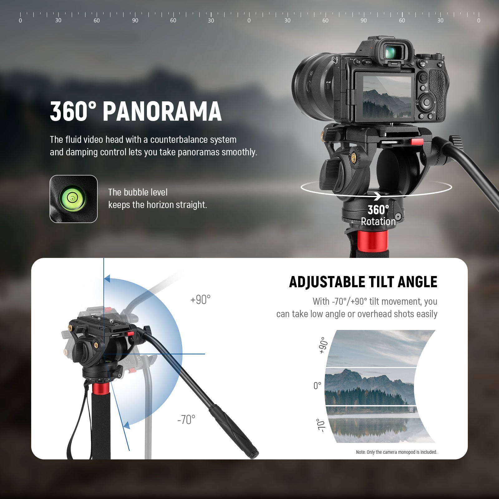NEEWER TP71 67.7" Pro Carbon Fiber Camera Monopod