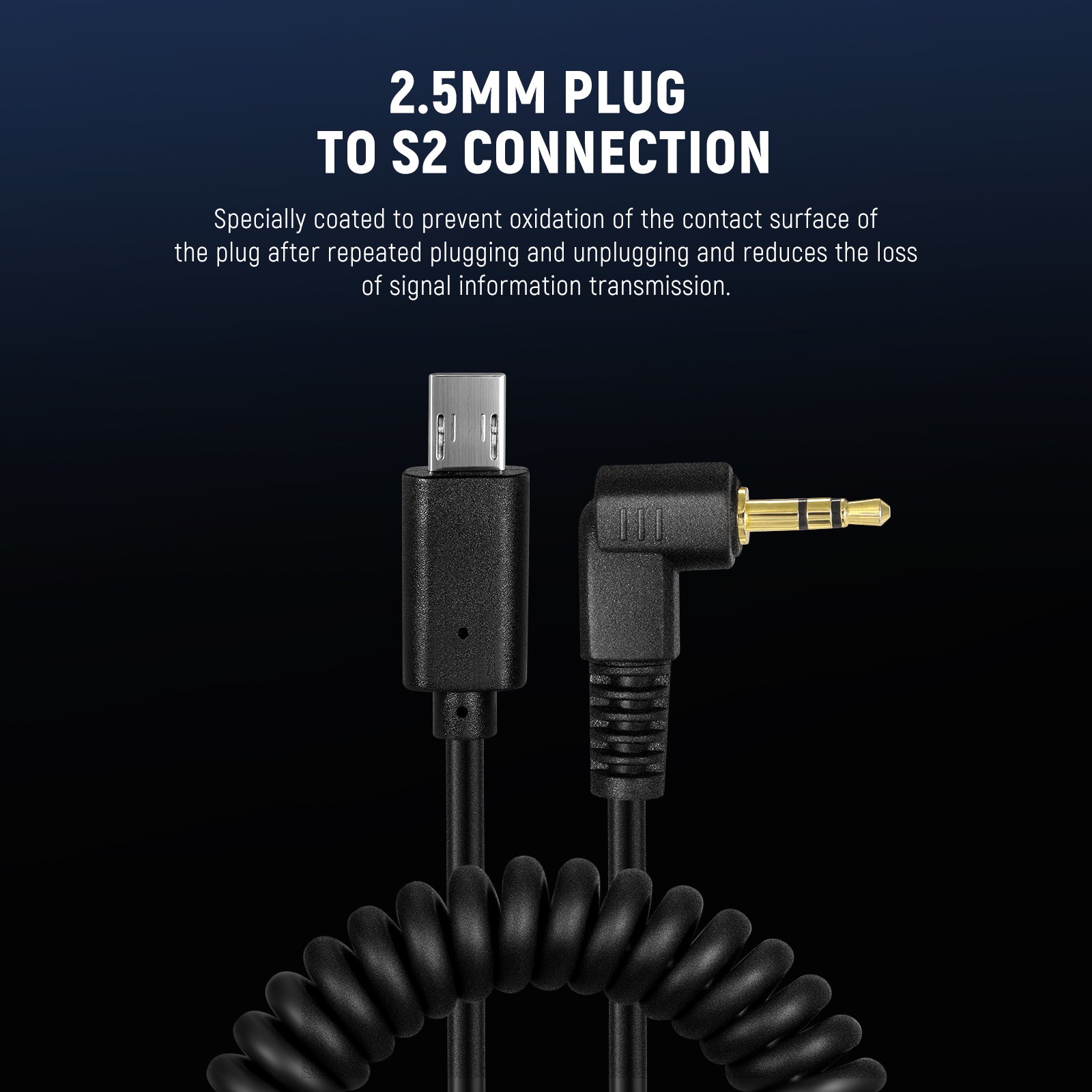 NEEWER 2.5mm to S2 Remote Shutter Release Cable for Sony