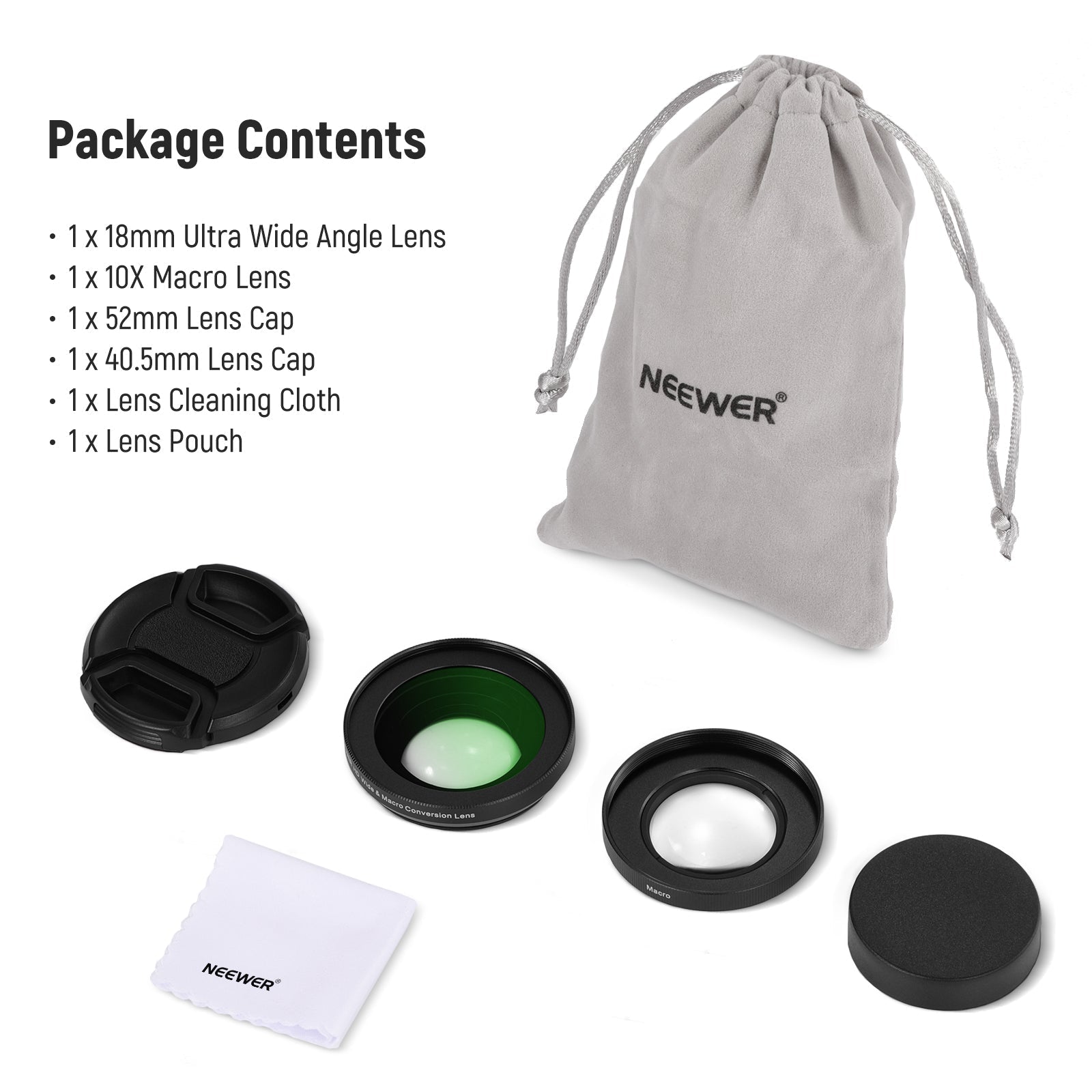 NEEWER LS-30 40.5mm HD Wide Angle Lens For Sony ZV-1F / ZV-E10