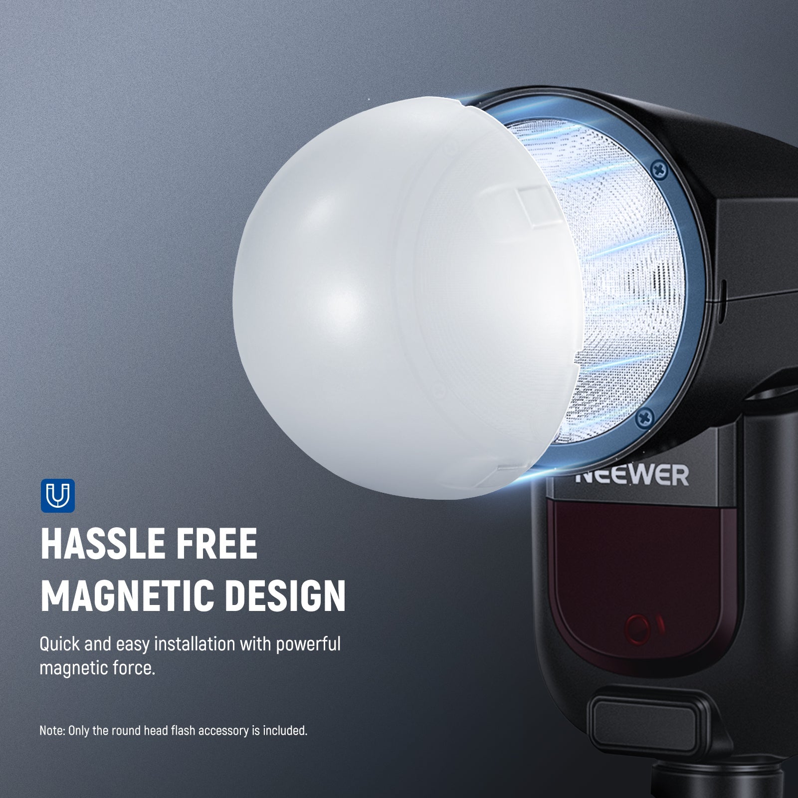 NEEWER M12 Magnetic Dome Diffuser for Z3R Z2PRO Z2 Z1 Speedlite