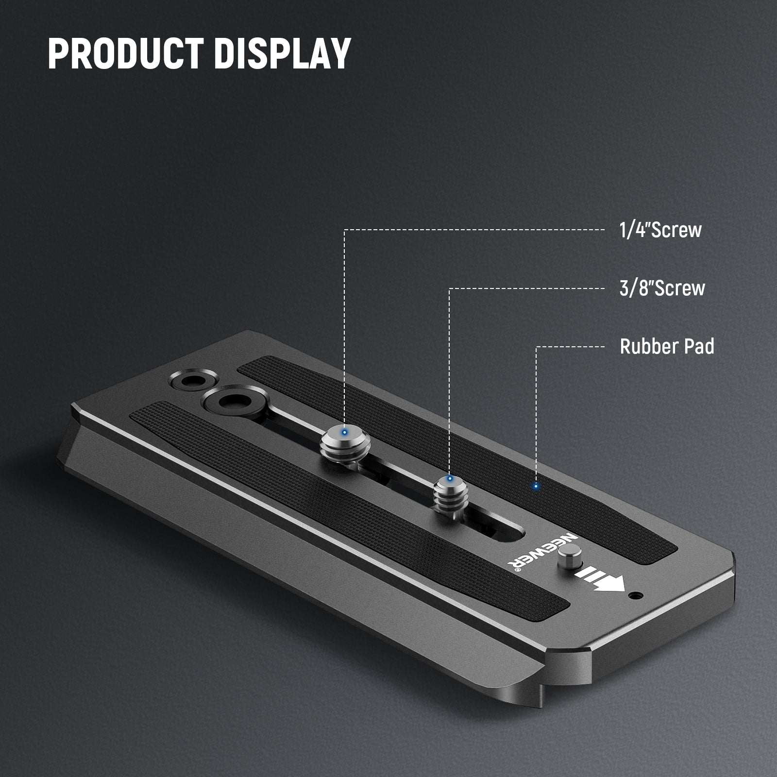 NEEWER 501PL Tripod Fluid Head Quick Release Plate