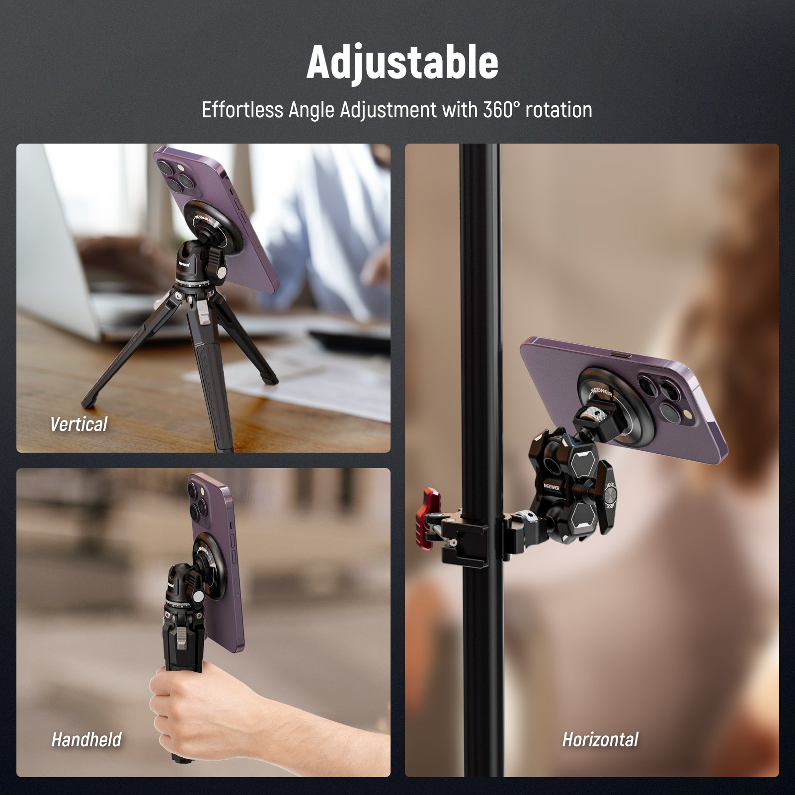 NEEWER PA010 Magnetic Phone Tripod Mount Adapter
