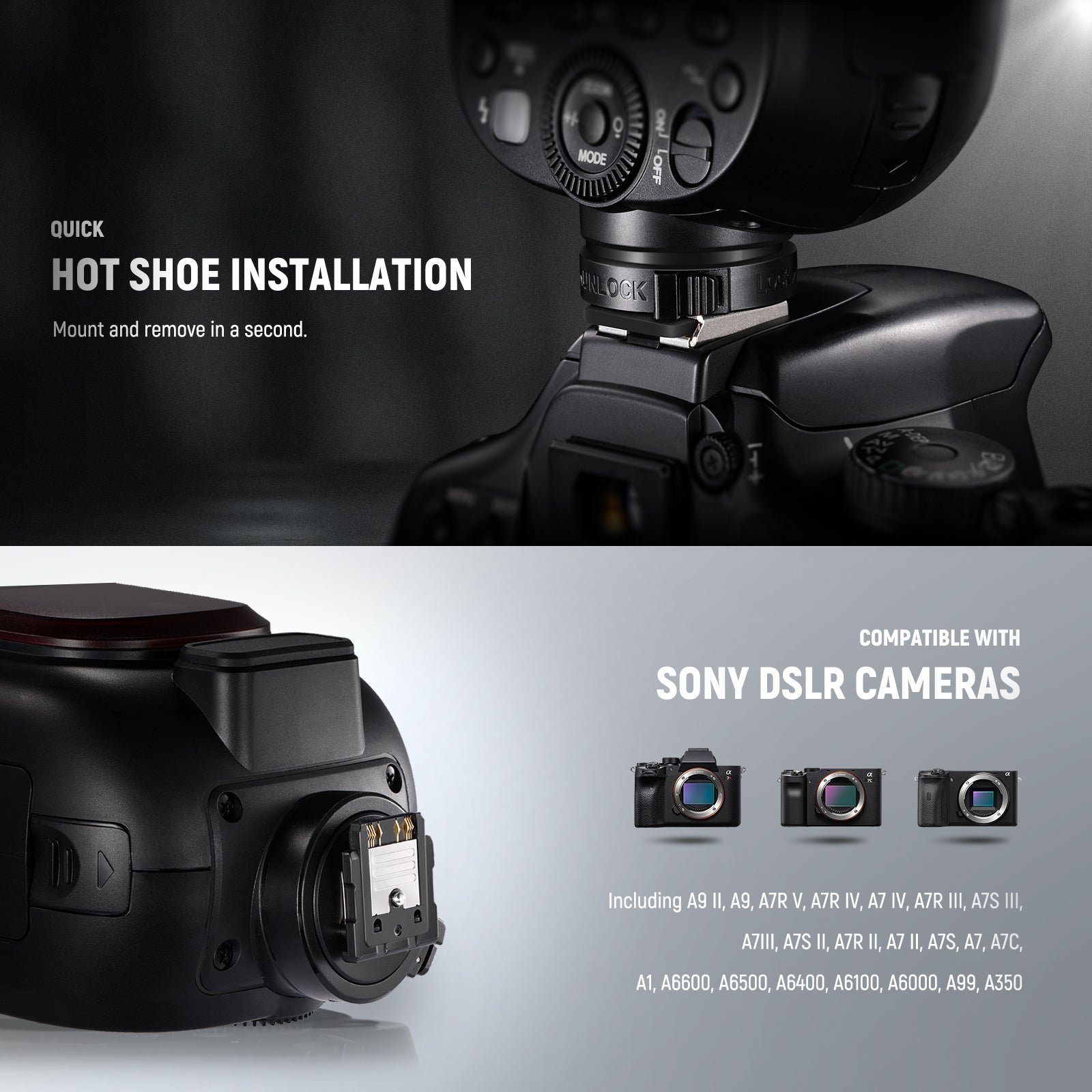 NEEWER Z1 TTL Round Head Flash Speedlite With Diffuser