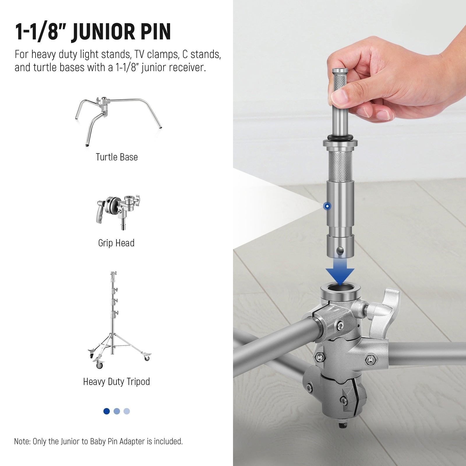 NEEWER UA027 Junior to Baby Pin Adapter