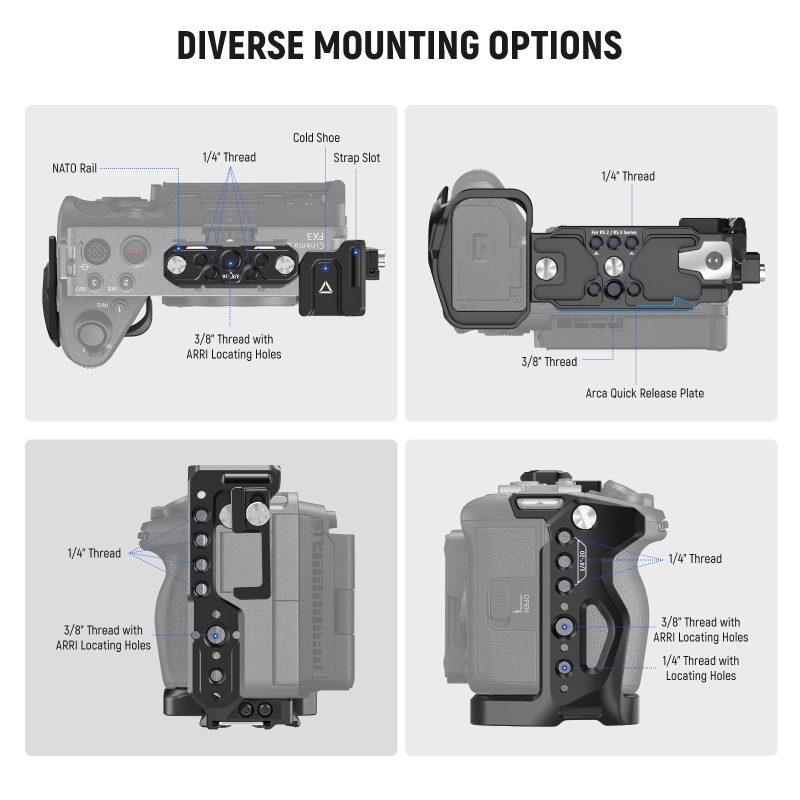 NEEWER CA011/CA024 Camera Cage For Sony FX3/FX30