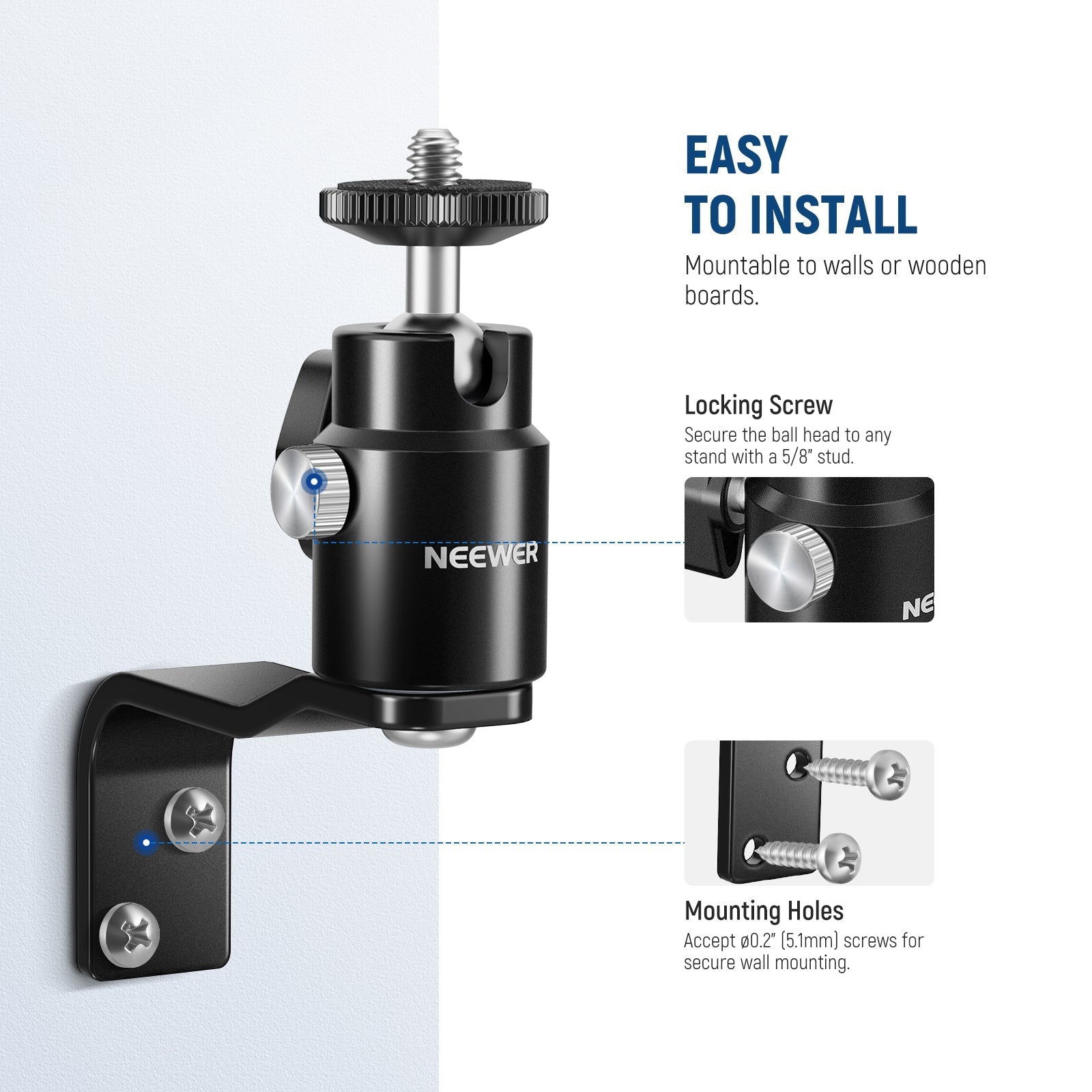 NEEWER TS007 2 Pack E Type Wall Ceiling Mount