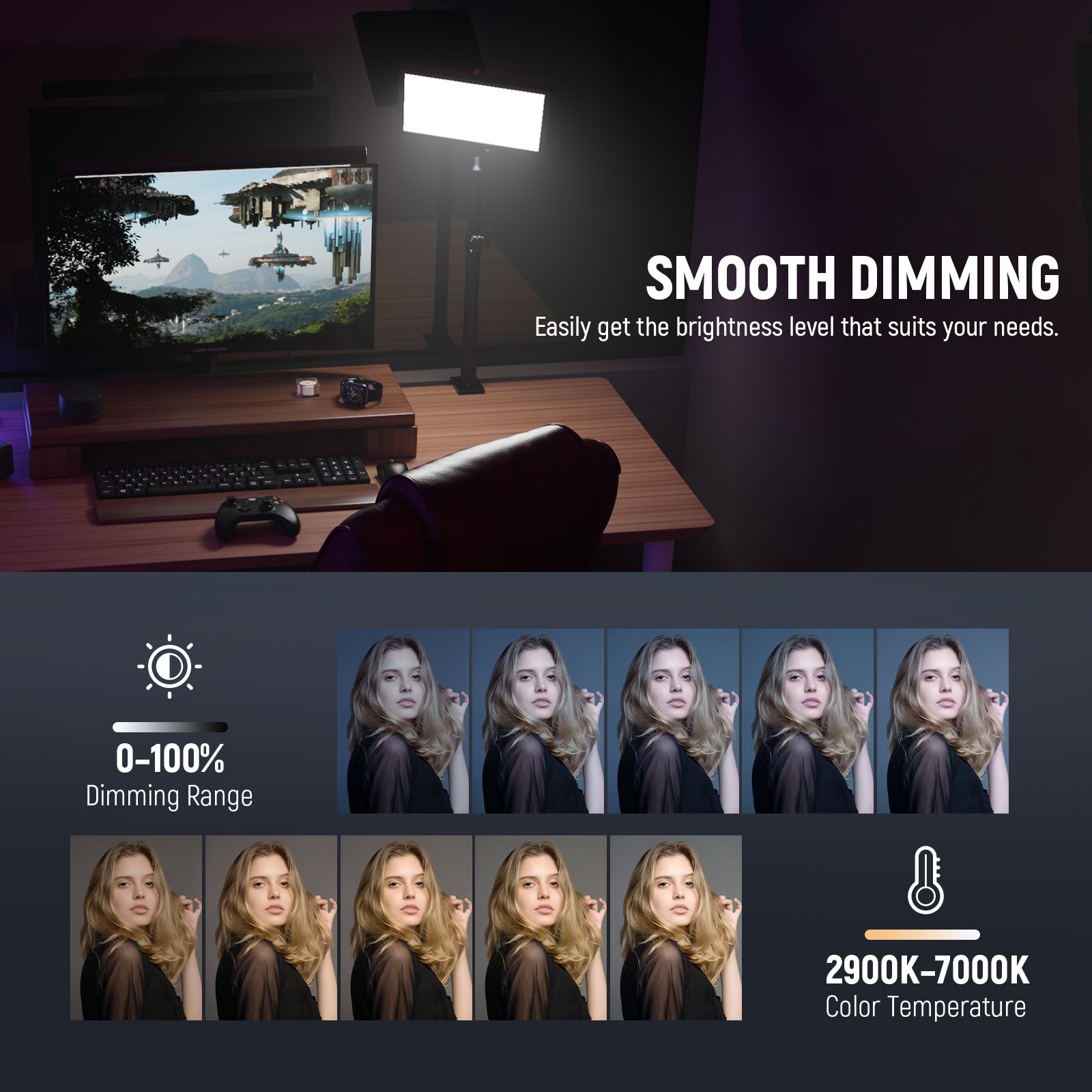 NEEWER GL25B 12.9" Streaming Key Light