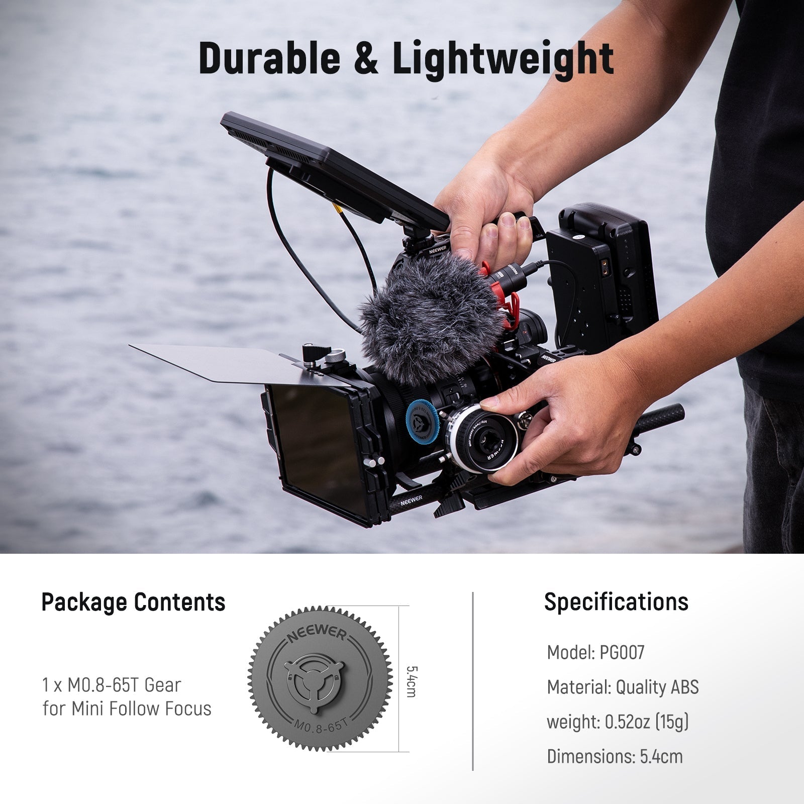 NEEWER PG007/PG006 M0.8-65T/38T Gear for Follow Focus