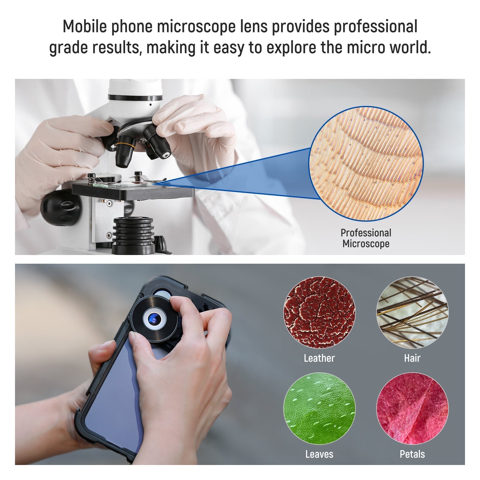 NEEWER LS-32 45X Phone Microscope with 17mm Thread