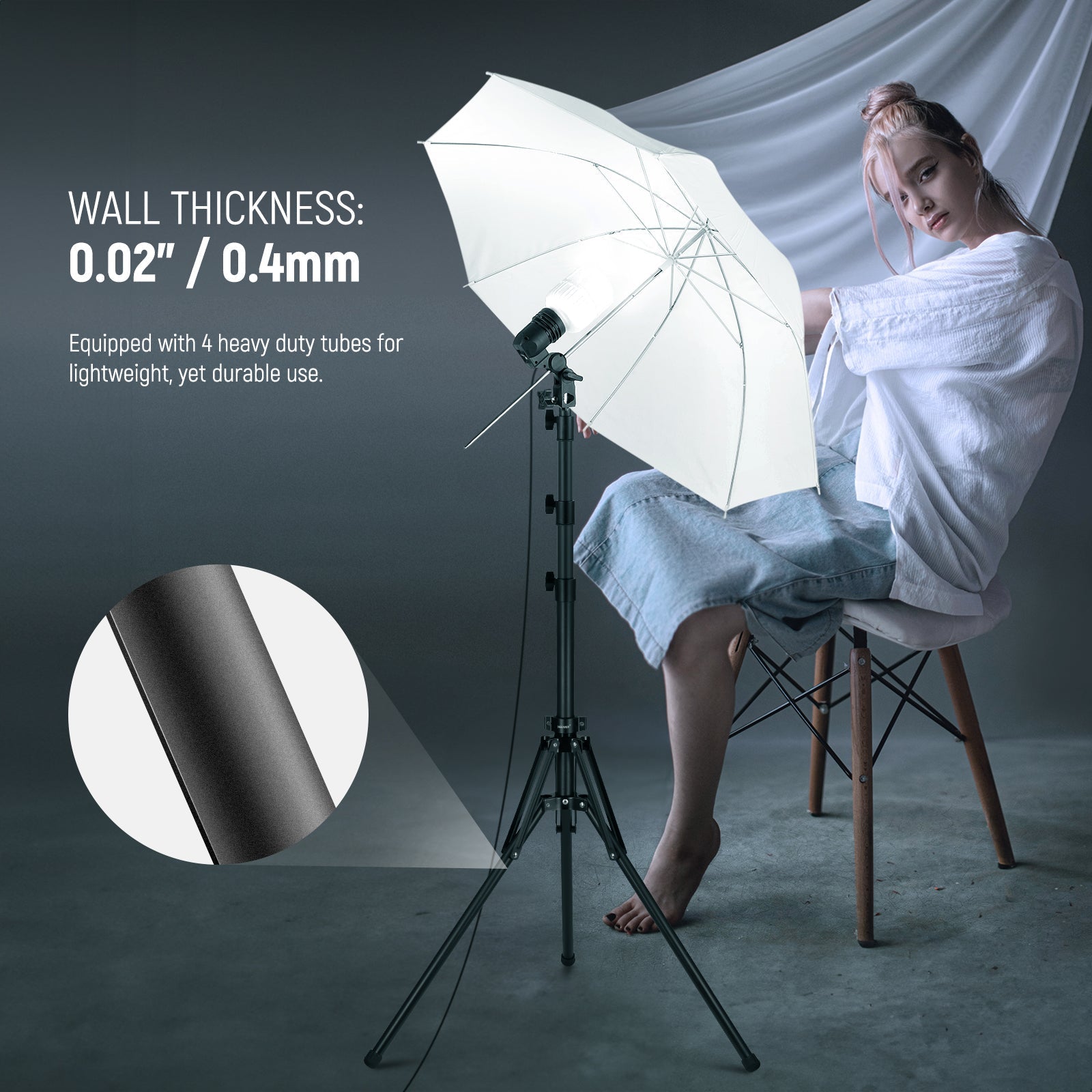 NEEWER ST178R 178cm All Metal Foldable Light Stand