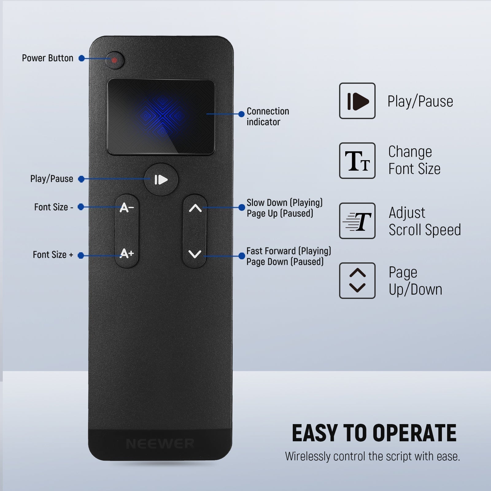 NEEWER RT113 Remote Control for NEEWER Teleprompter App