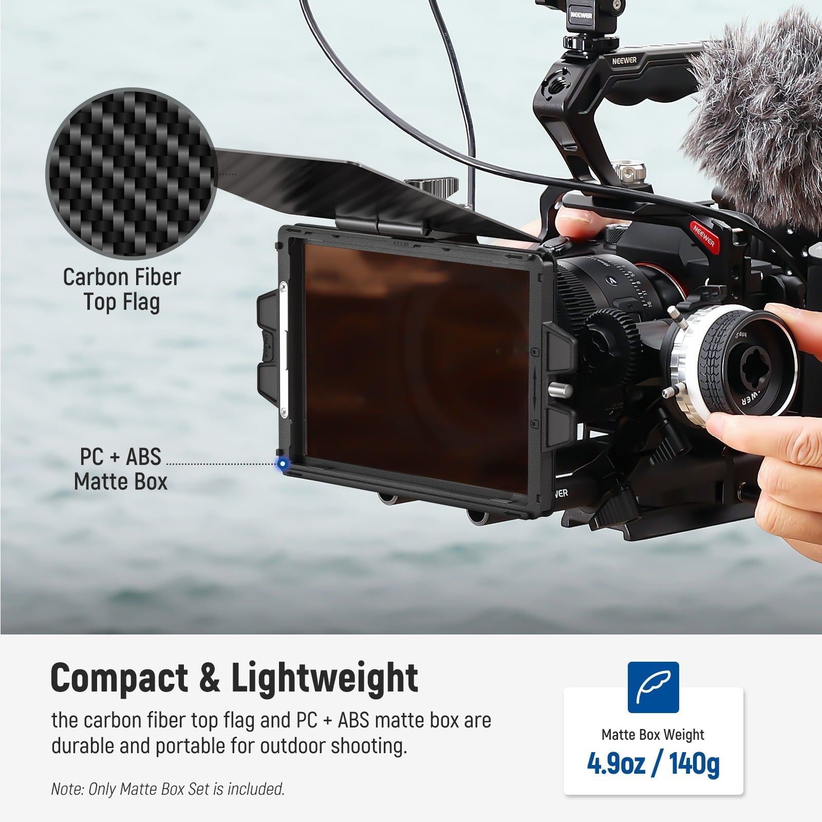 NEEWER PG002 Mini Matte Box with a 4"x5.65" Filter Tray