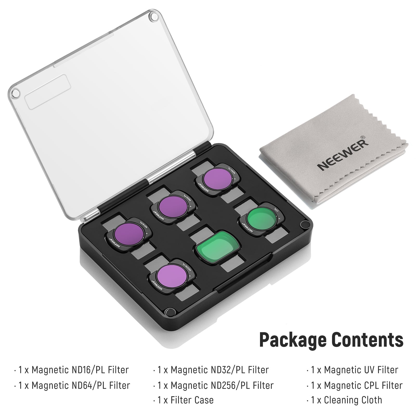NEEWER FL-P7 Magnetic ND/PL/UV/CPL Filter Set for Pocket 3 / Pocket 4 & Xtra Muse