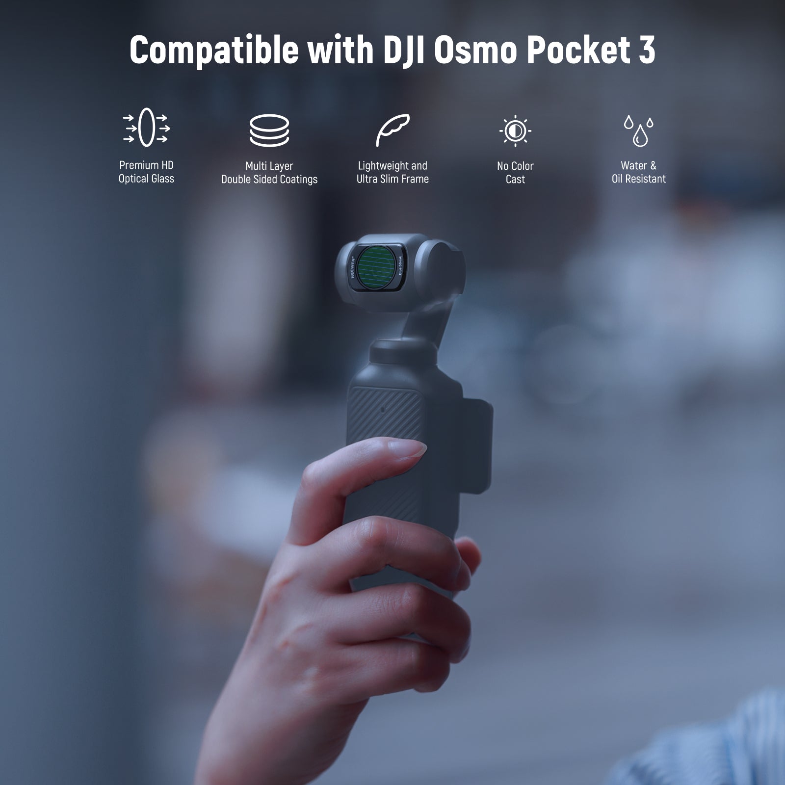 NEEWER FL-P8 4-Pack Magnetic Effect Filter Set for DJI Osmo Pocket 3 / Pocket 4 & Xtra Muse