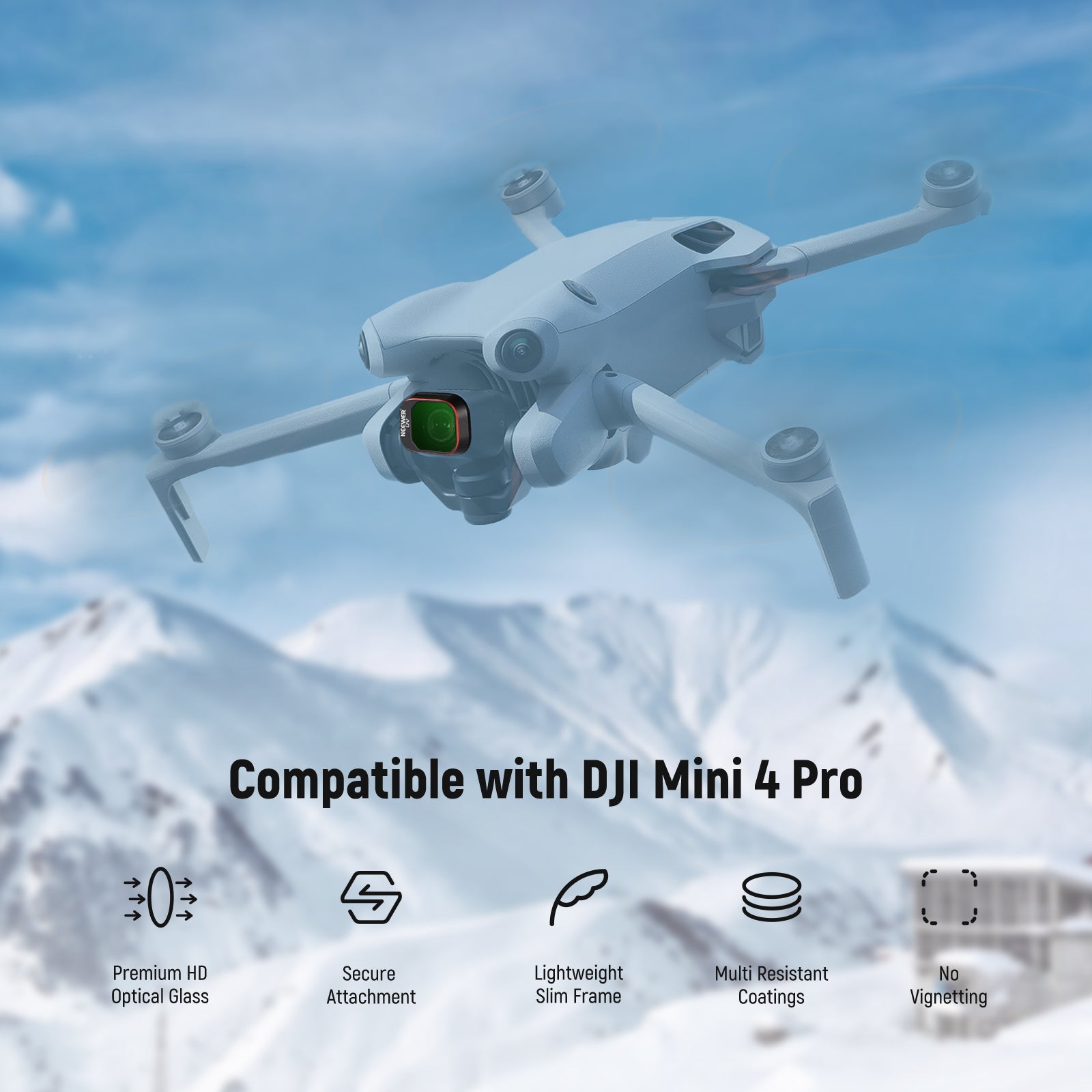 NEEWER FL-33 4-Pack Variable ND Filter Set for DJI Mini 4 Pro