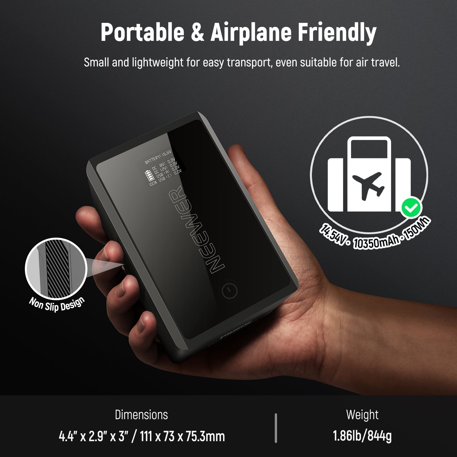 NEEWER V Mount Battery PS150E 10350mAh 150Wh